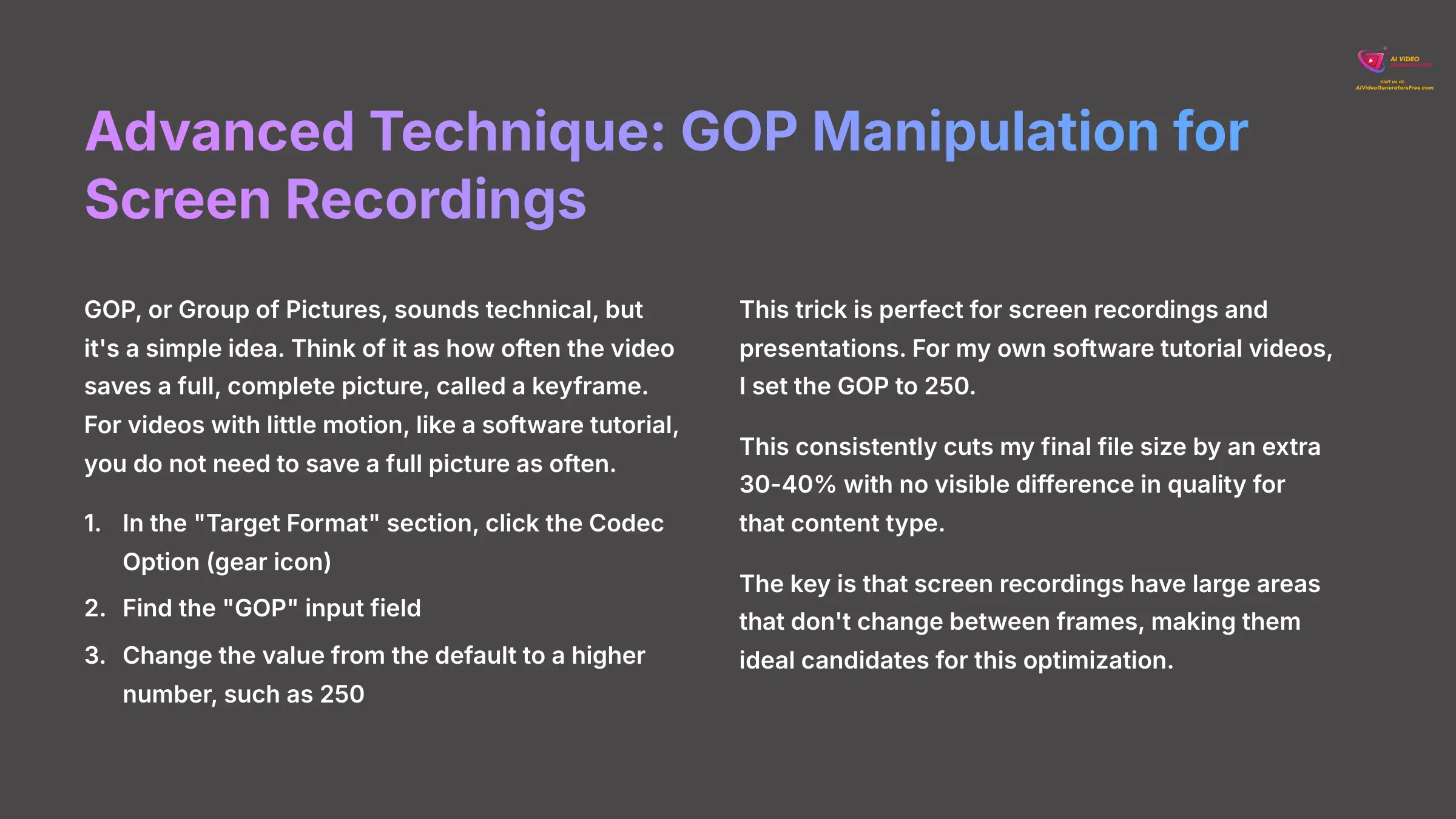 15_Advanced-Technique-GOP-Manipulation-for-Screen-Recordings_AI-video-generators-free_aivideogeneratorsfree.com_