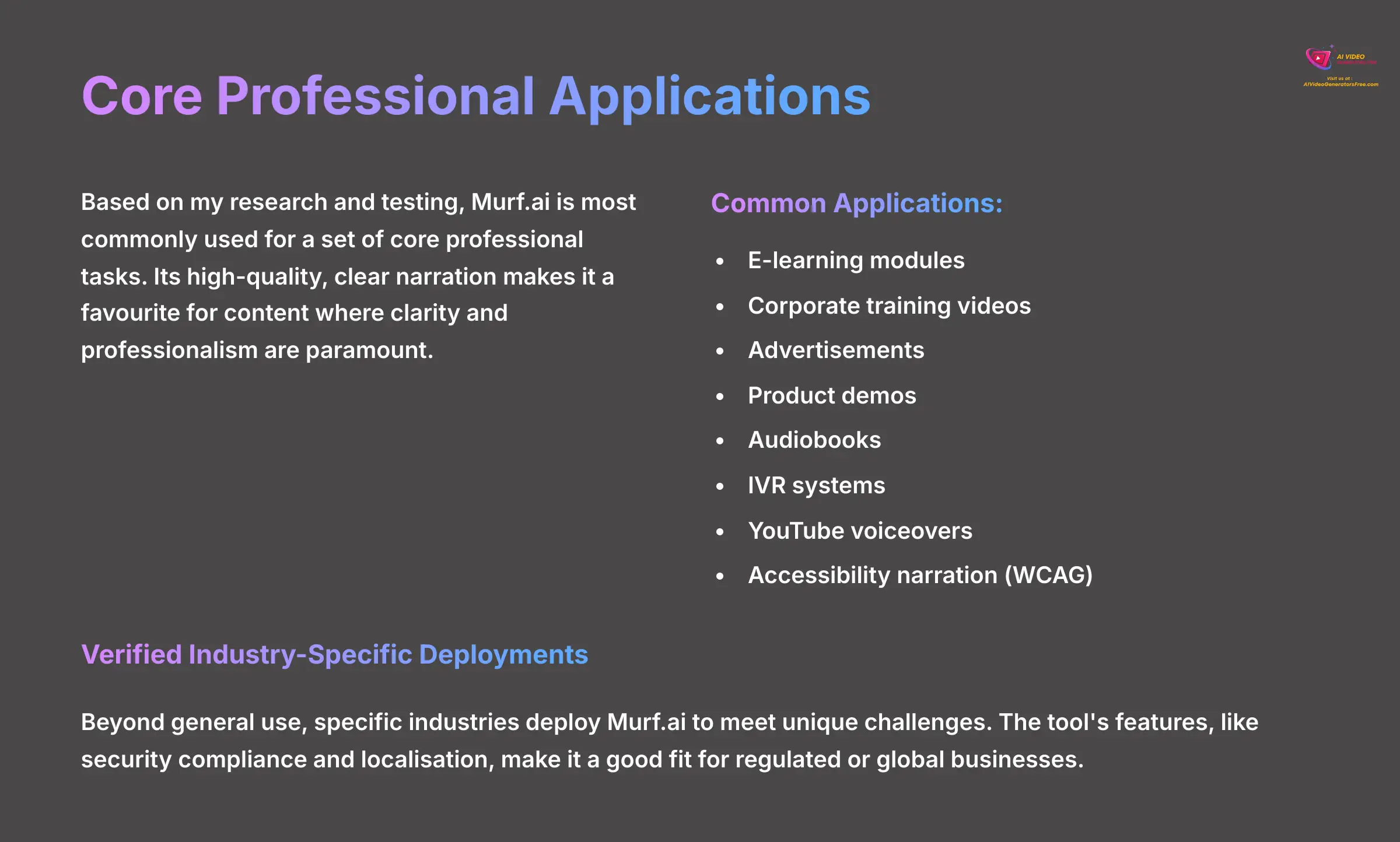 Core Professional Applications
