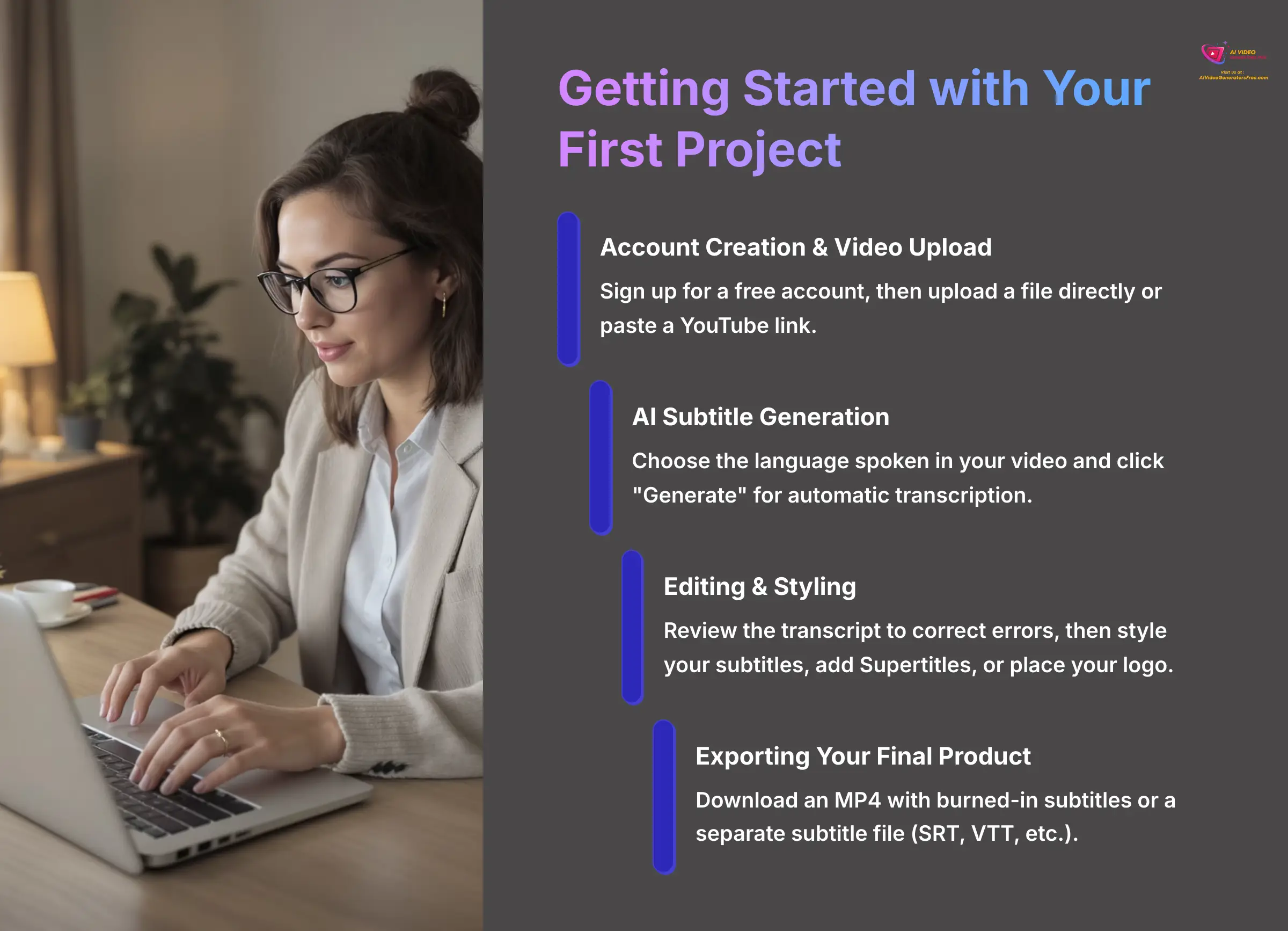 Getting started with your first SubtitleBee project step-by-step guide