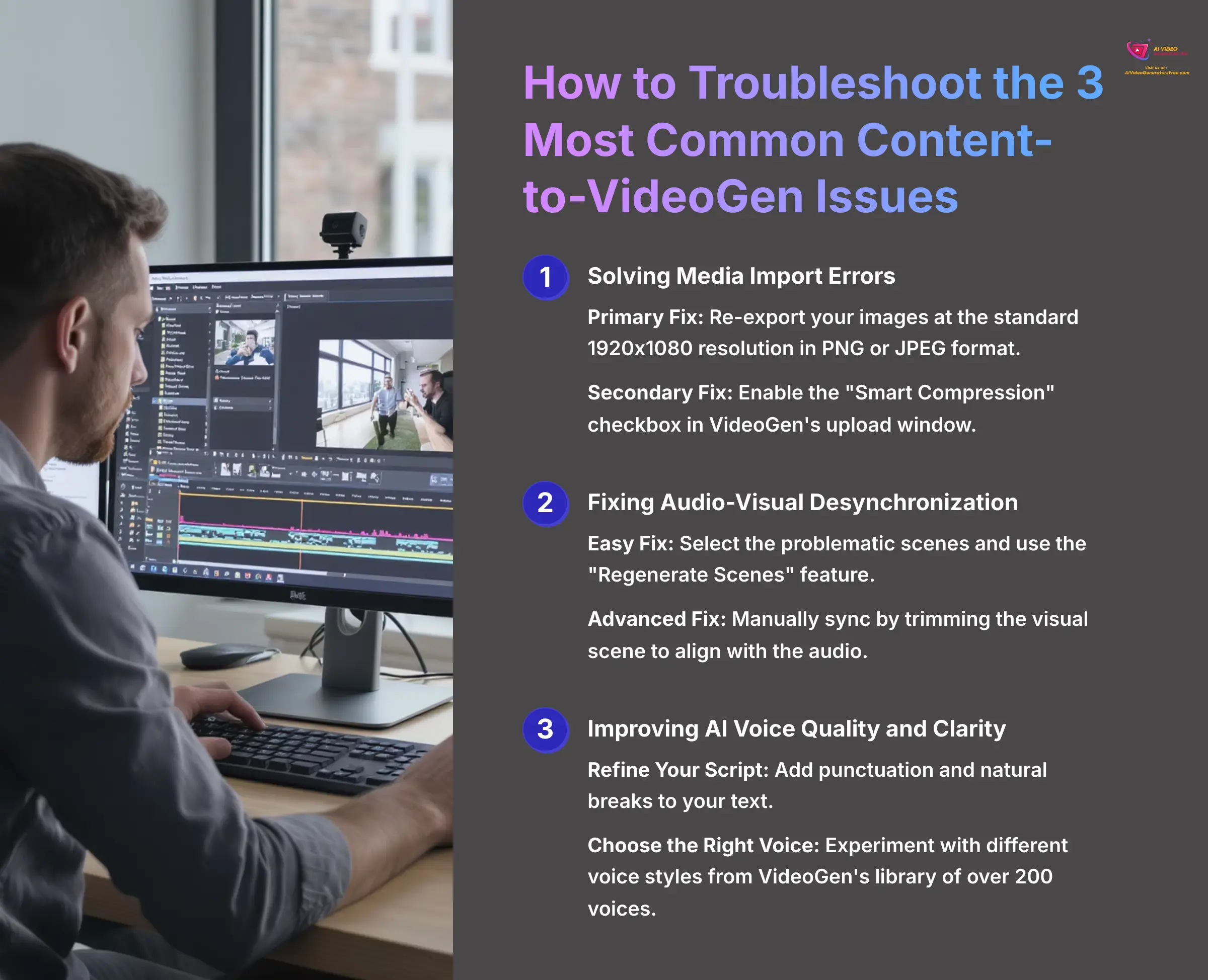 15_How-to-Troubleshoot-the-3-Most-Common-Content-to-VideoGen-Issues_AI-video-generators-free_aivideogeneratorsfree.com_