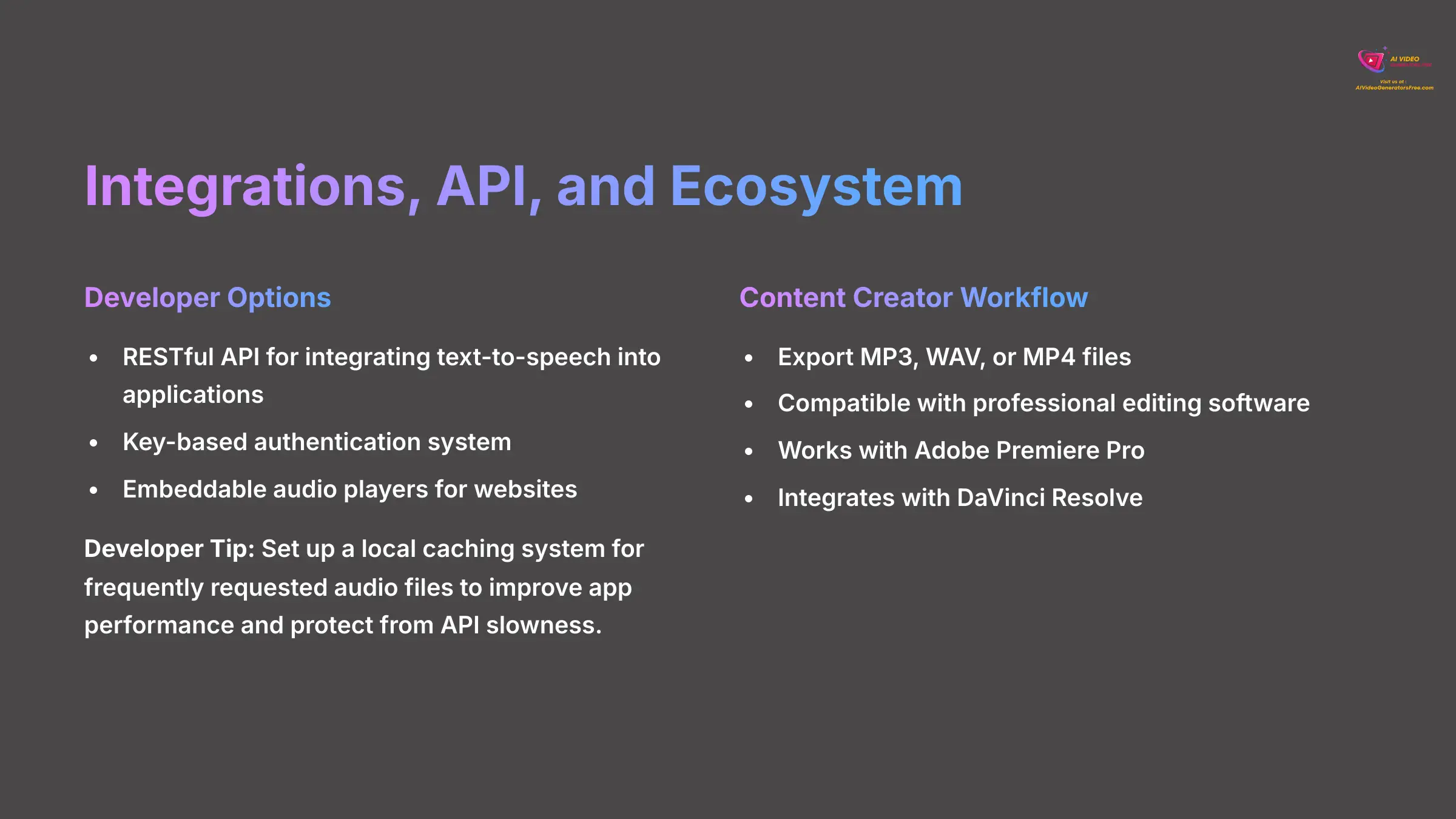 15_Integrations-API-and-Ecosystem_AI-video-generators-free_aivideogeneratorsfree.com_
