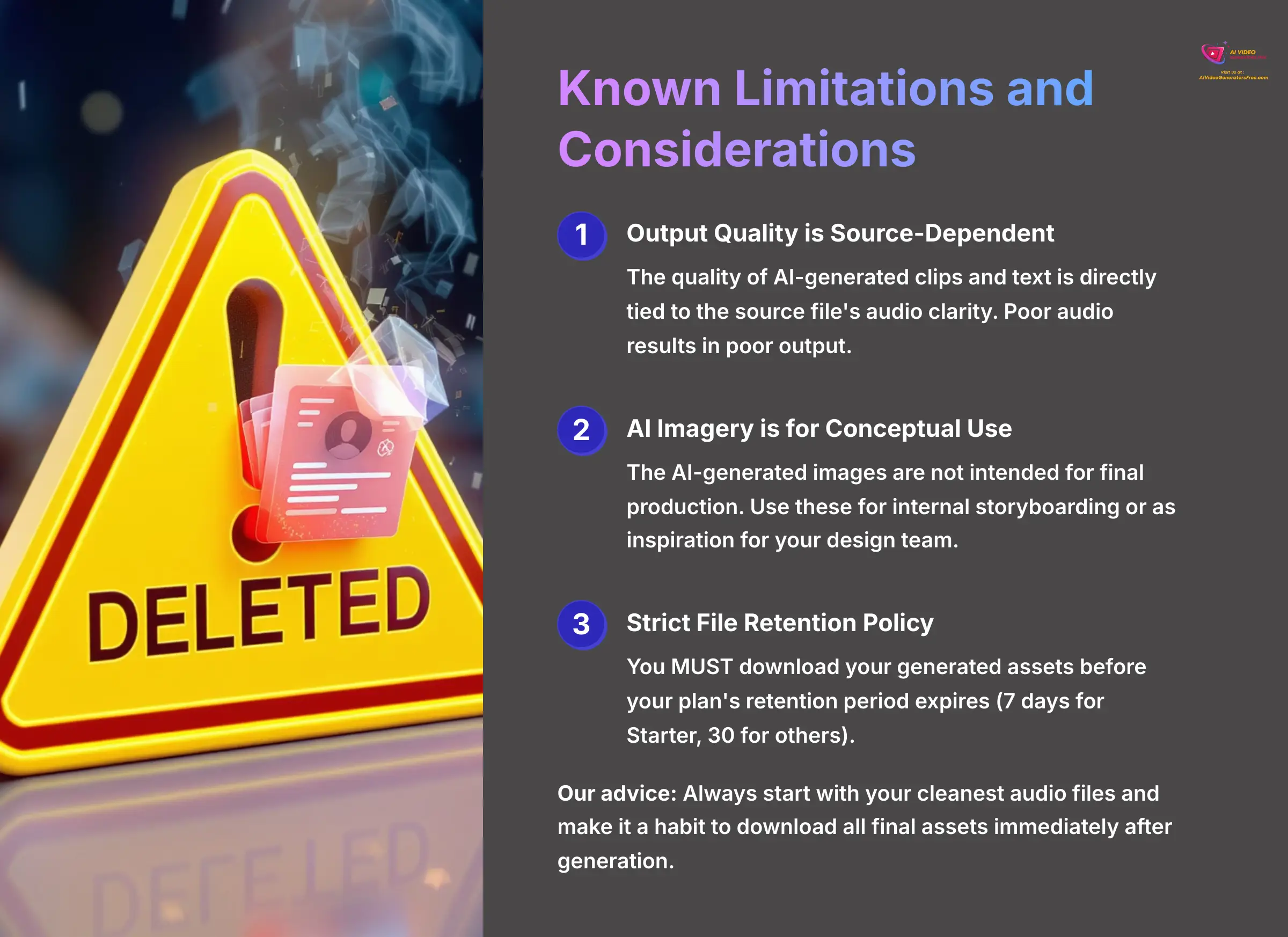 Known Limitations and Considerations