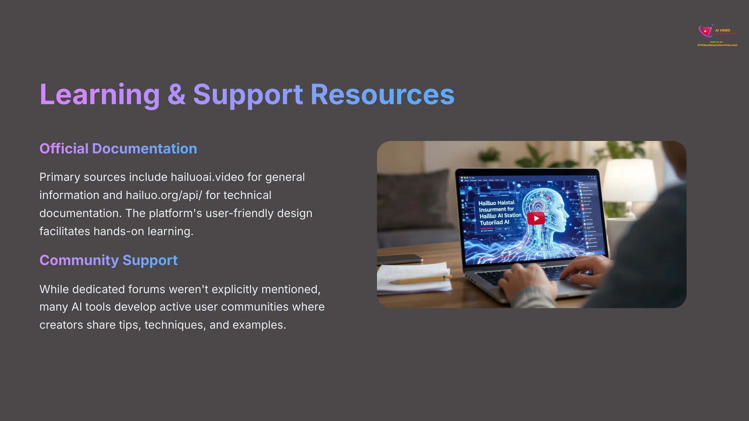 15_Learning-and-Support-Resources_AI-video-generators-free_aivideogeneratorsfree.com_