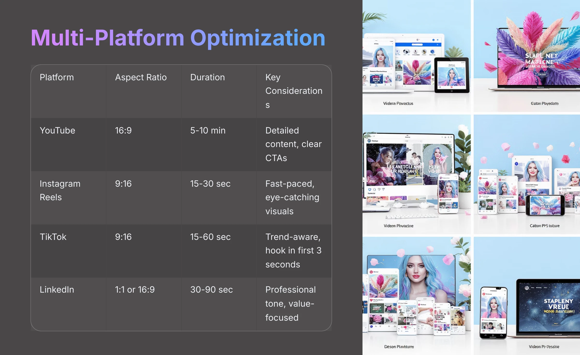Optimizing video for multiple platforms