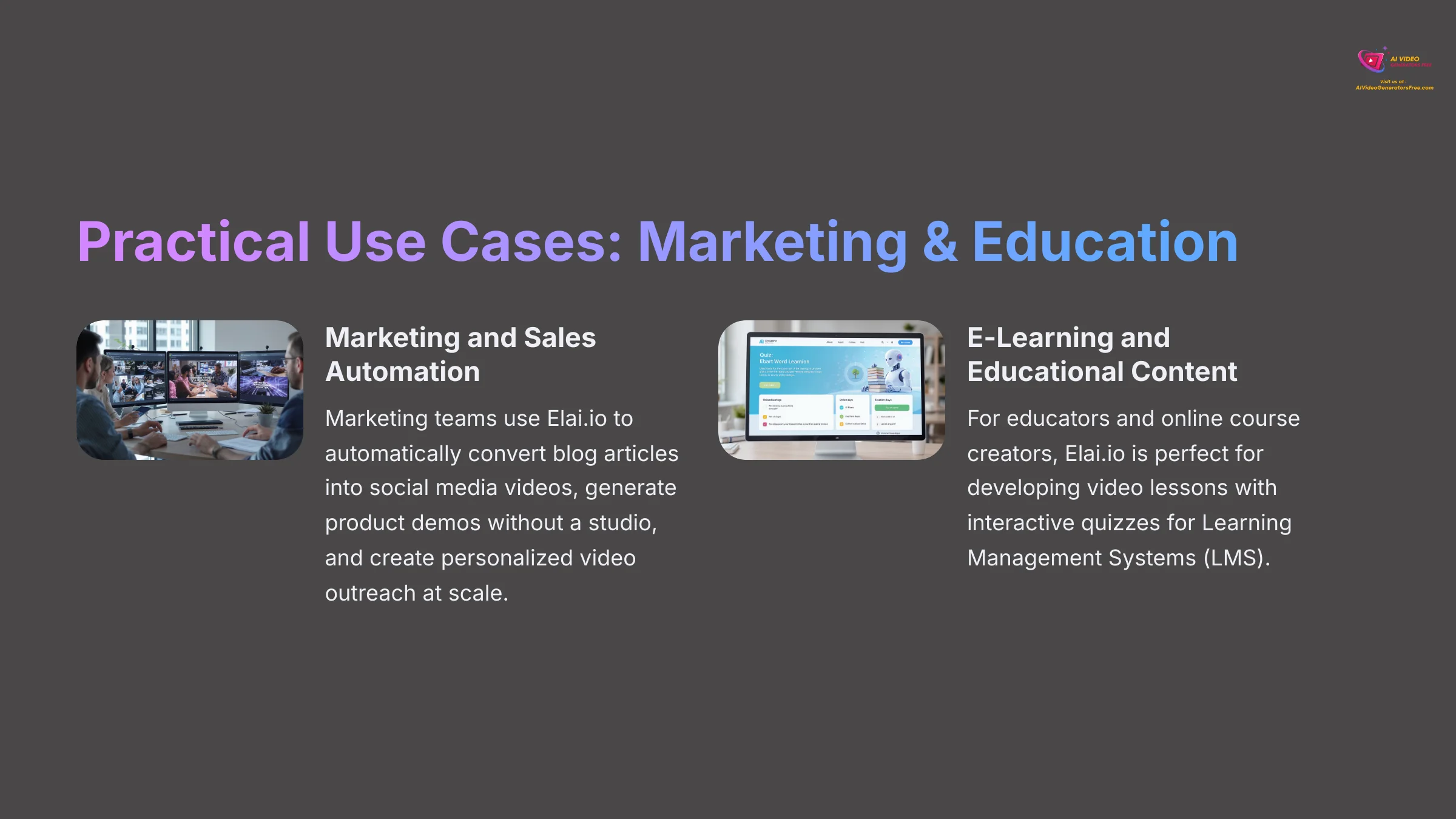 15_Practical-Use-Cases-Marketing-and-Education_AI-video-generators-free_aivideogeneratorsfree.com_