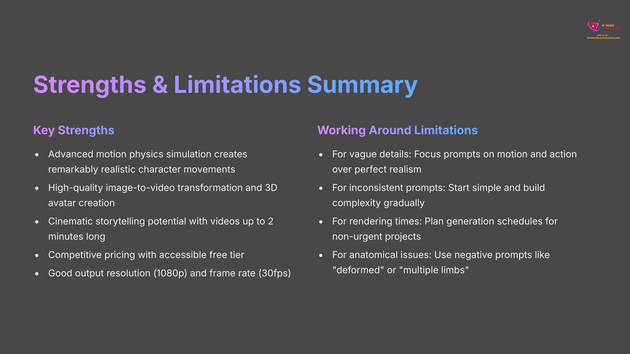 Strengths and Limitations Summary