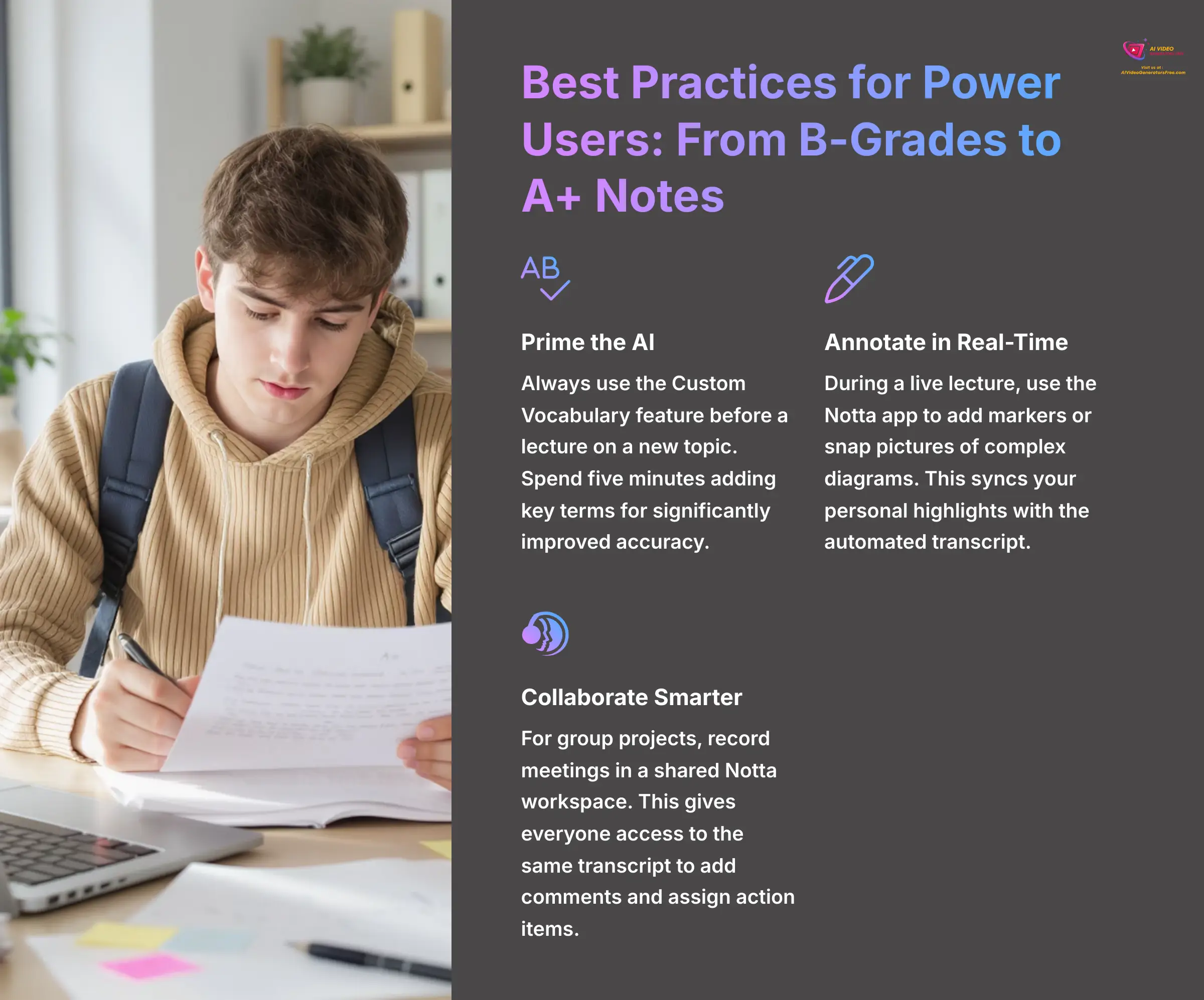 16_Best-Practices-for-Power-Users-From-B-Grades-to-A-Notes_AI-video-generators-free_aivideogeneratorsfree.com_