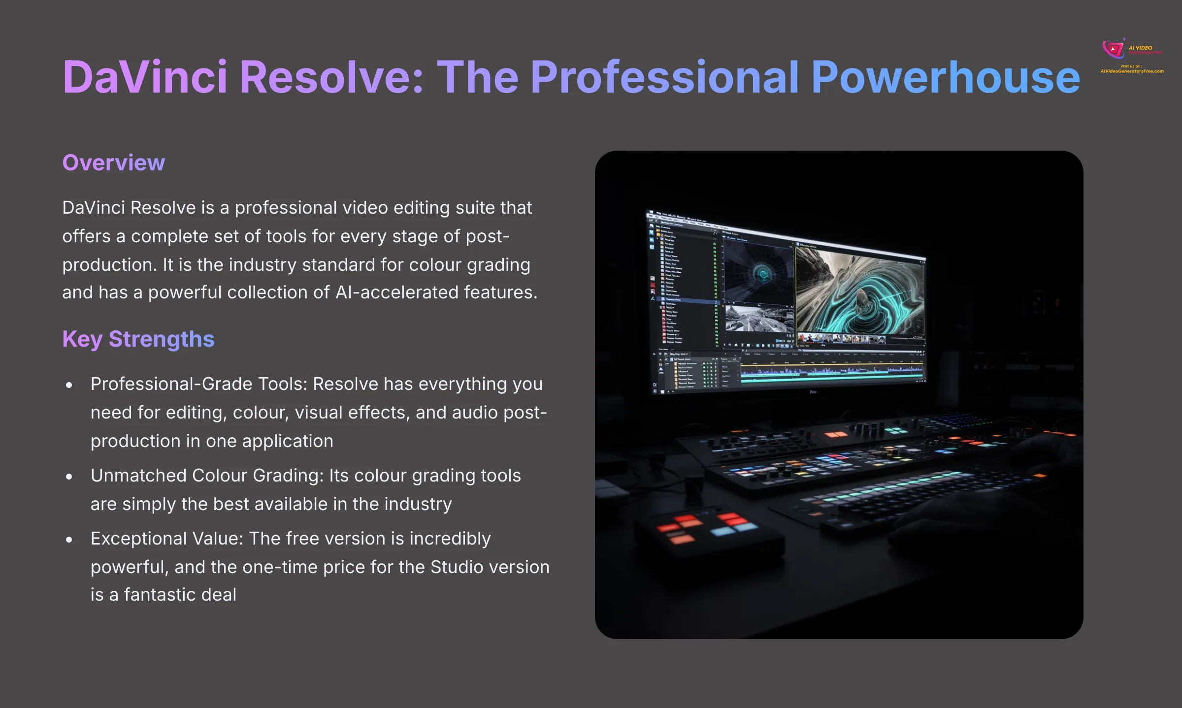 DaVinci Resolve - The Professional Powerhouse