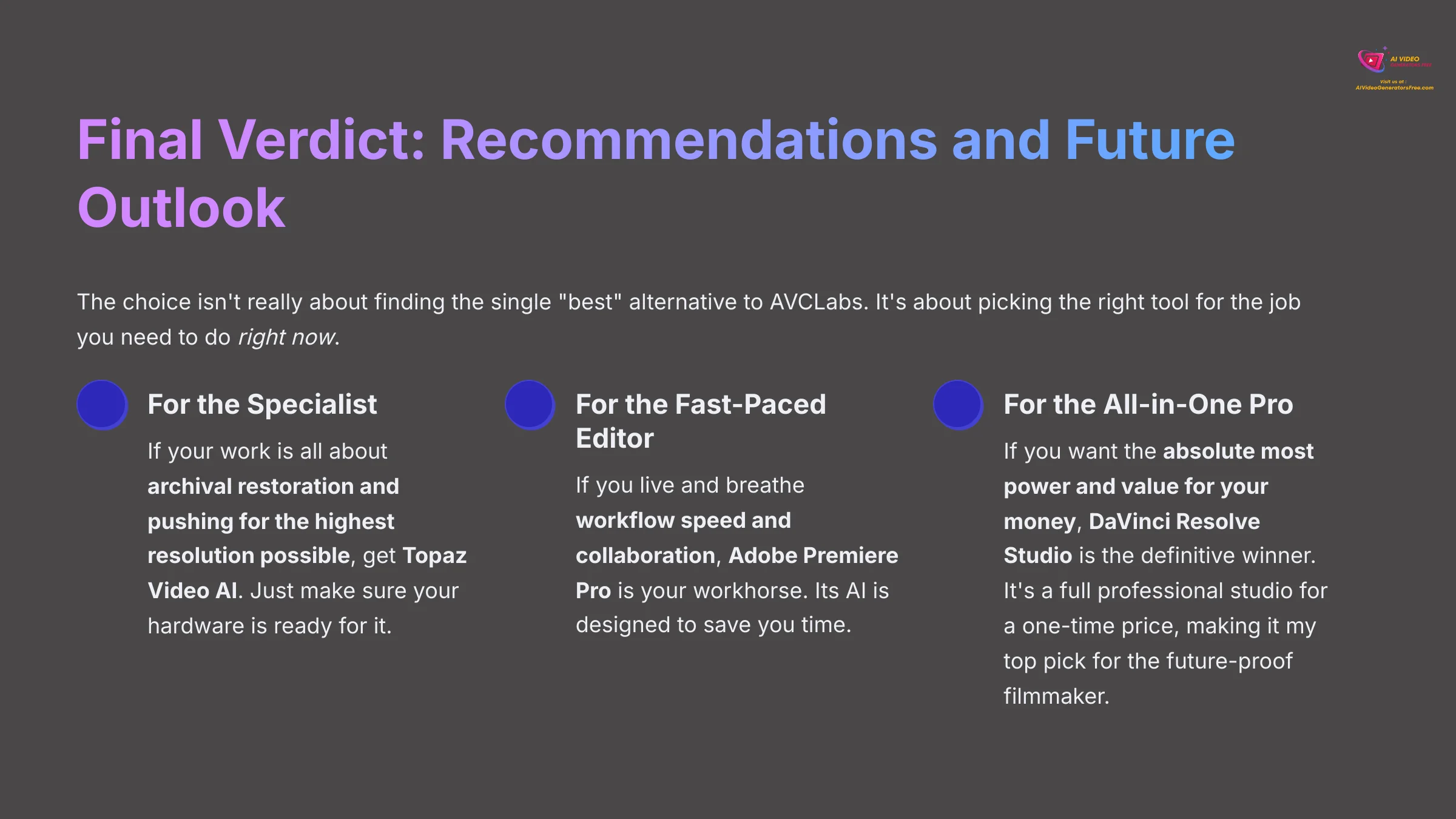 Final Verdict - Recommendations and Future Outlook