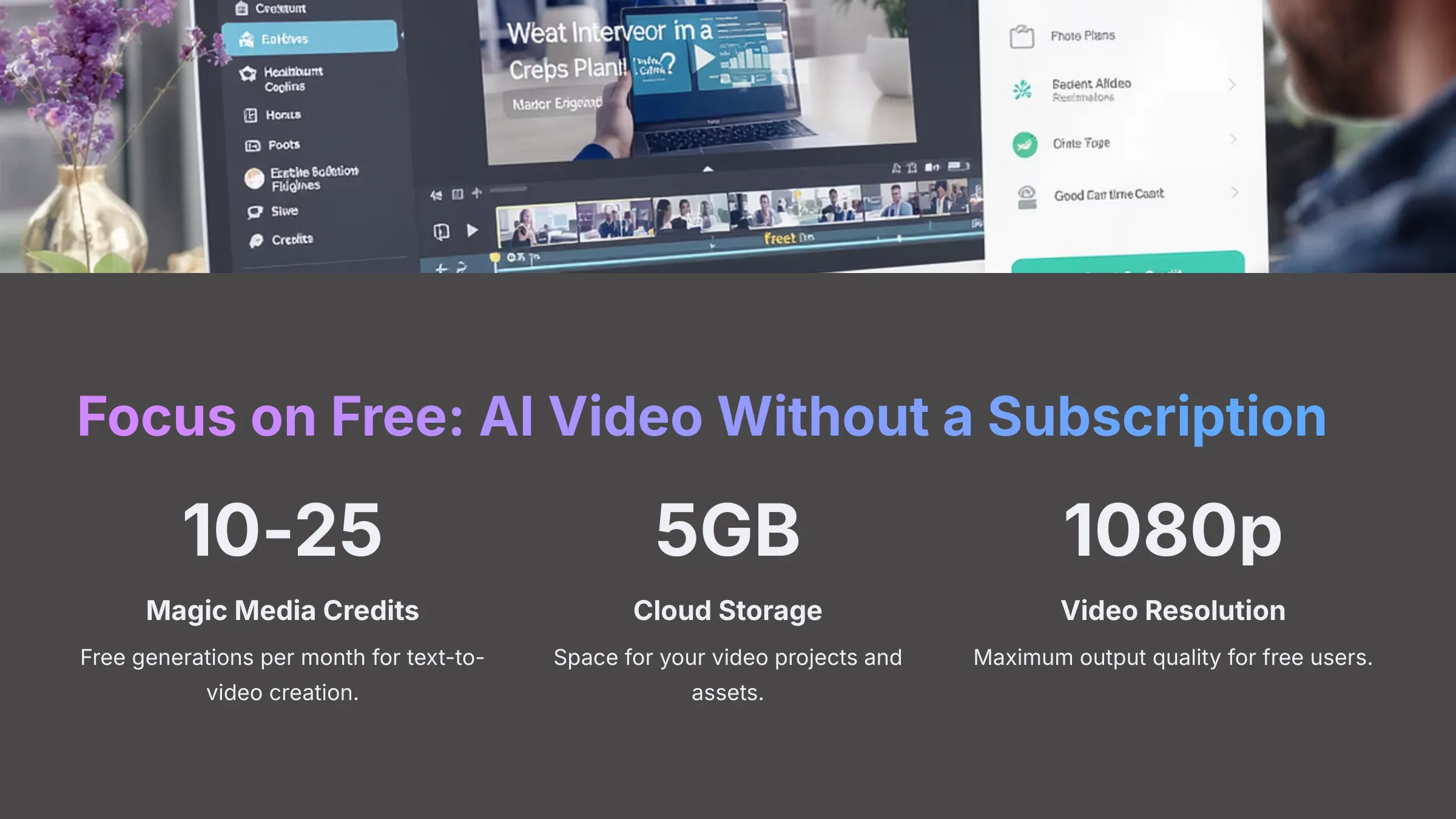 Focus on Free AI Video Without a Subscription