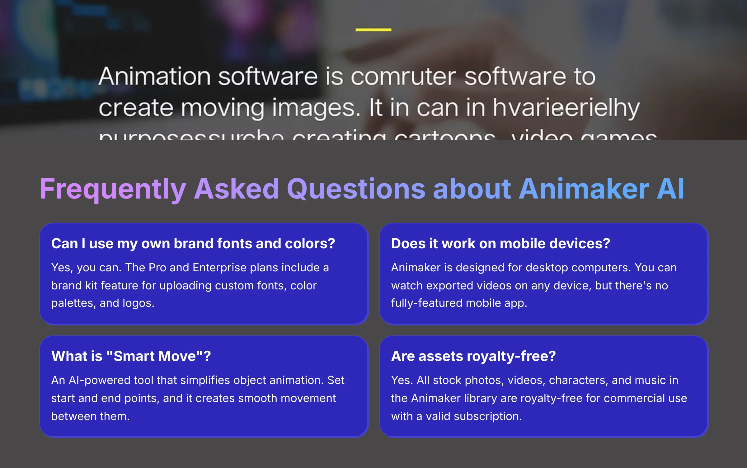 Frequently Asked Questions about Animaker AI