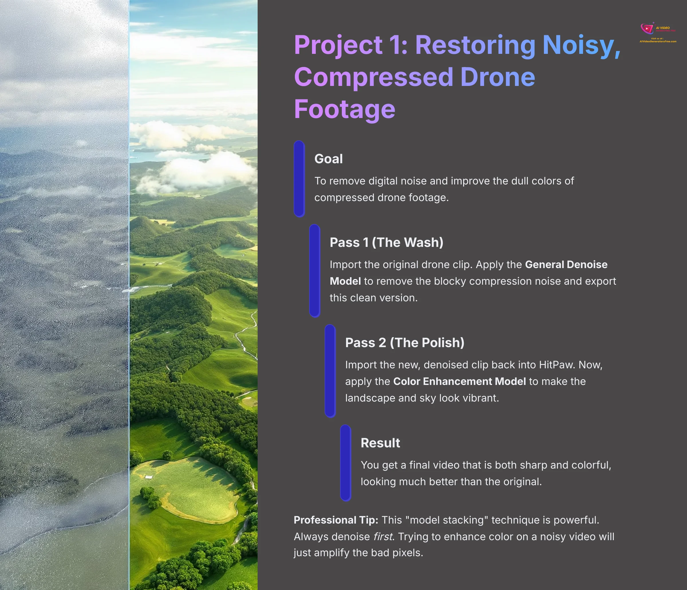 Project 1: Restoring Noisy Compressed Drone Footage