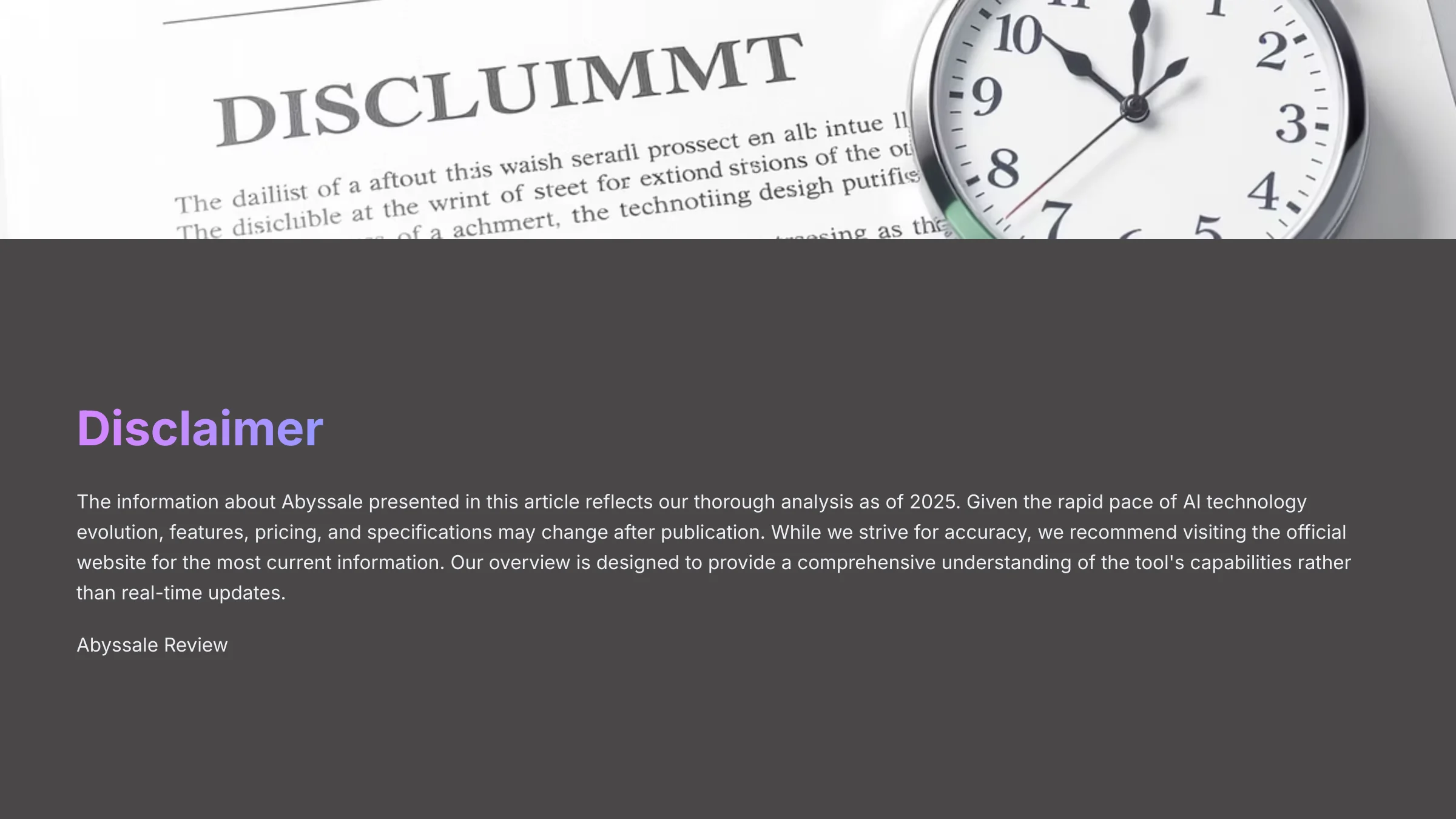 Disclaimer