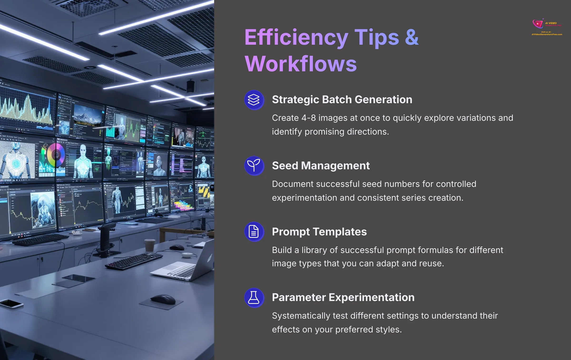 Tips for efficient workflows in AI image generation