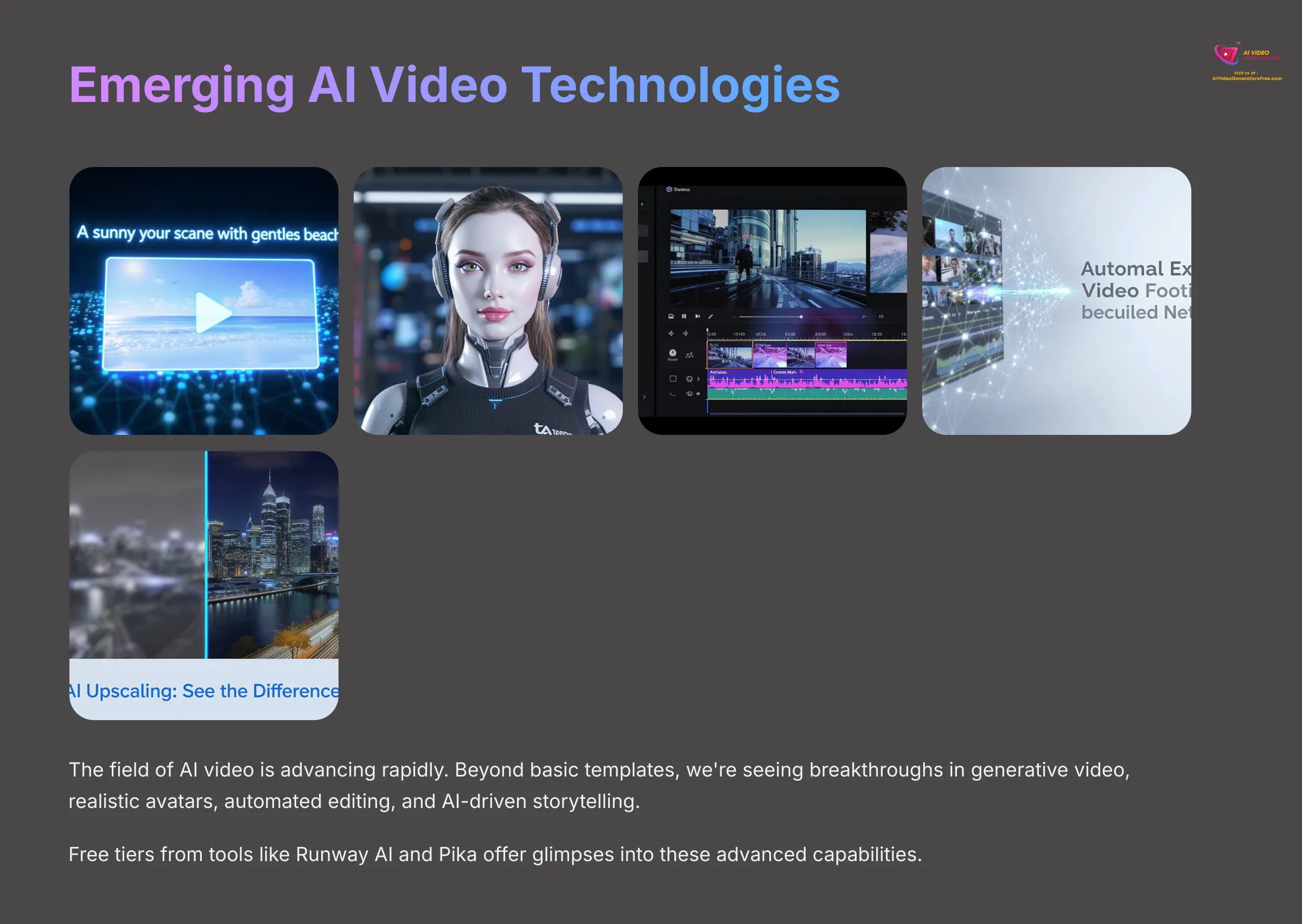Emerging AI Video Technologies