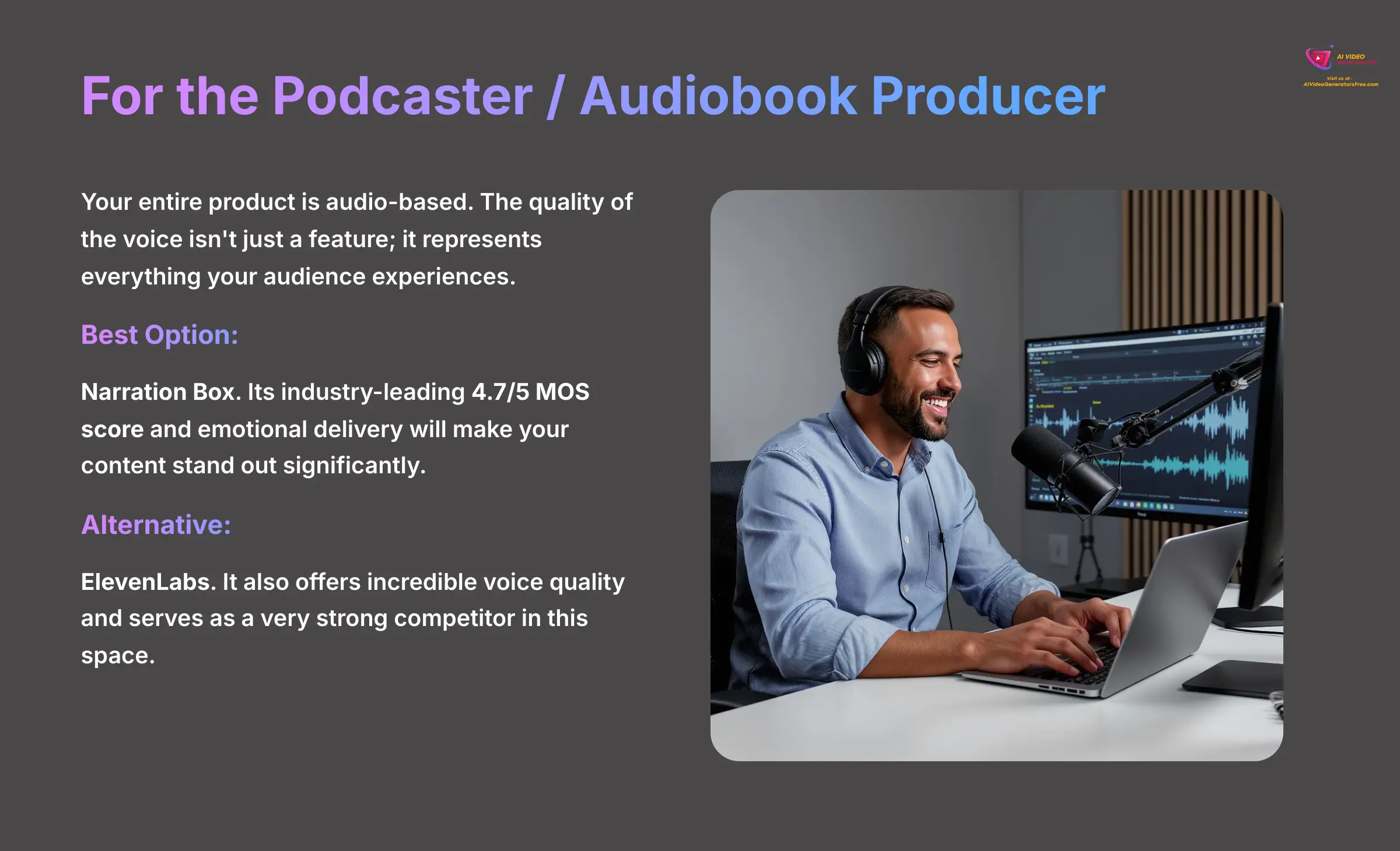 17_For-the-Podcaster-Audiobook-Producer_AI-video-generators-free_aivideogeneratorsfree.com_