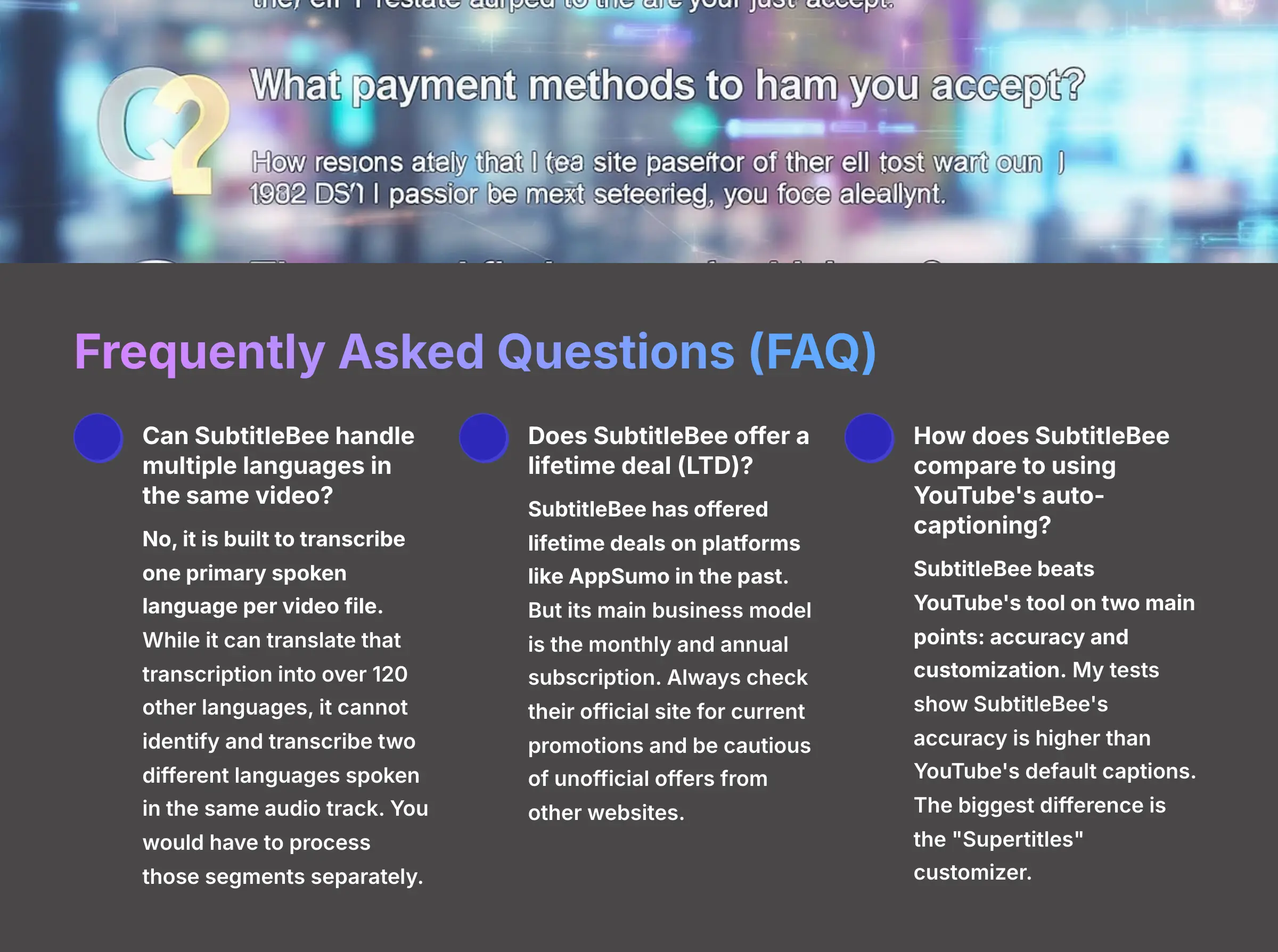 Frequently Asked Questions FAQ