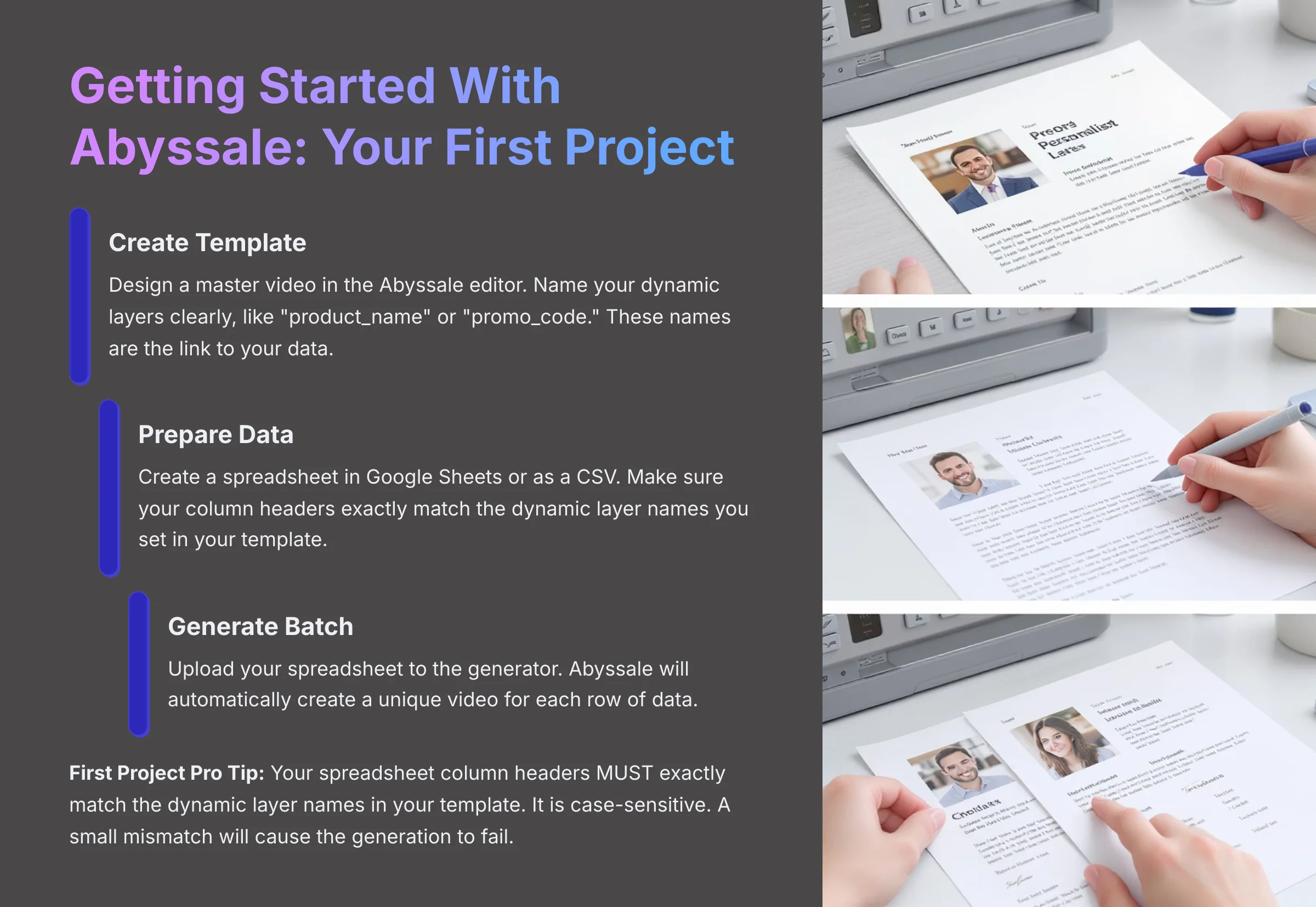 Getting Started With Abyssale - Your First Project