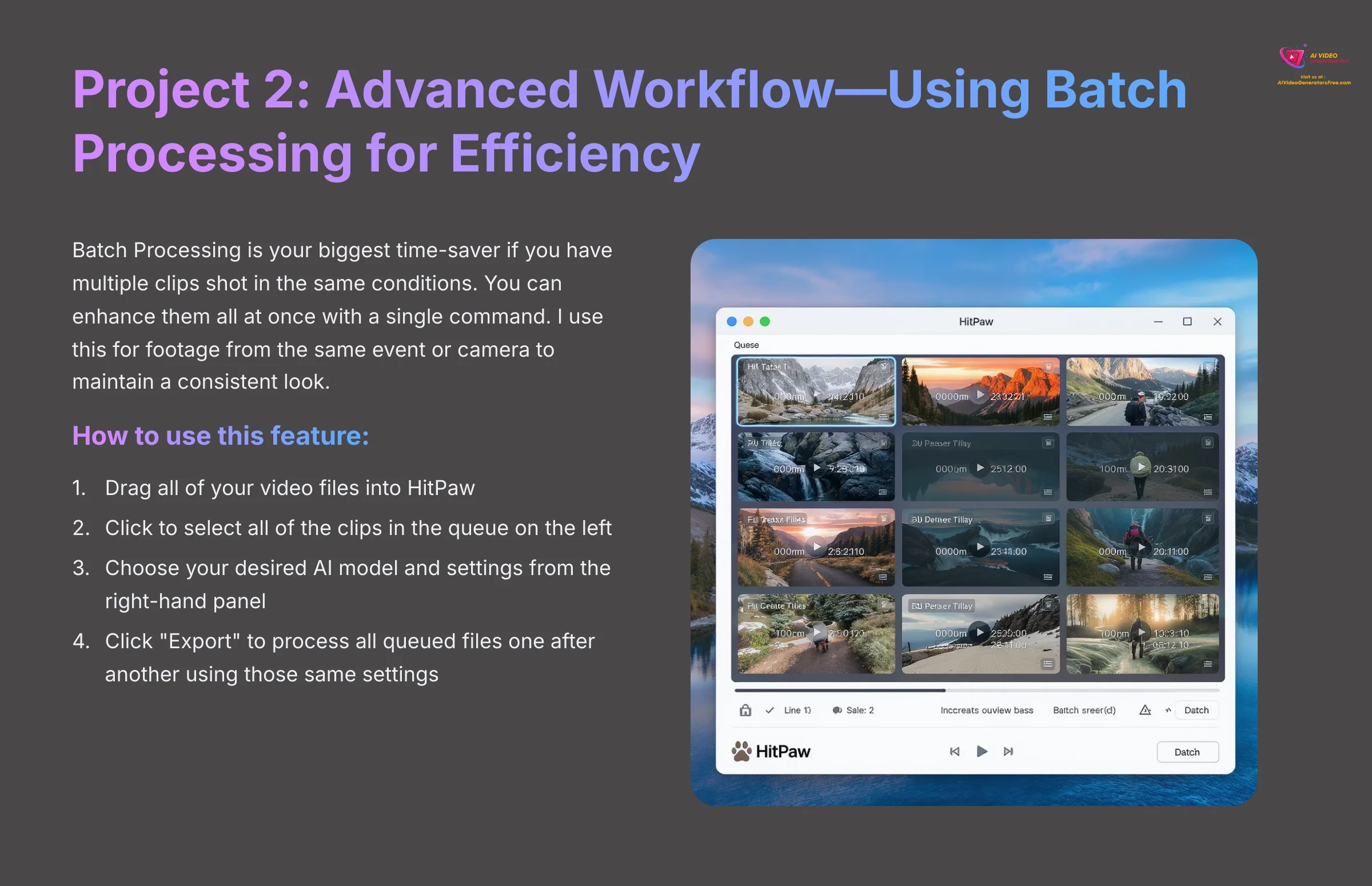 Project 2: Advanced Batch Processing Workflow