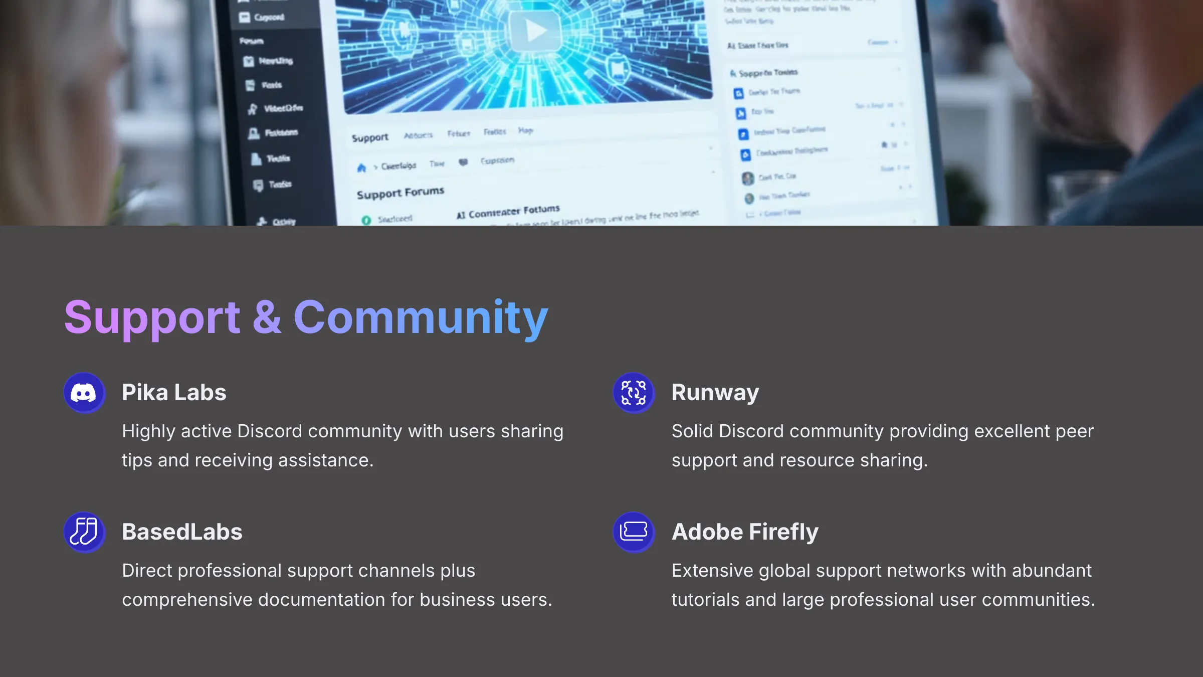 Support and Community Comparison