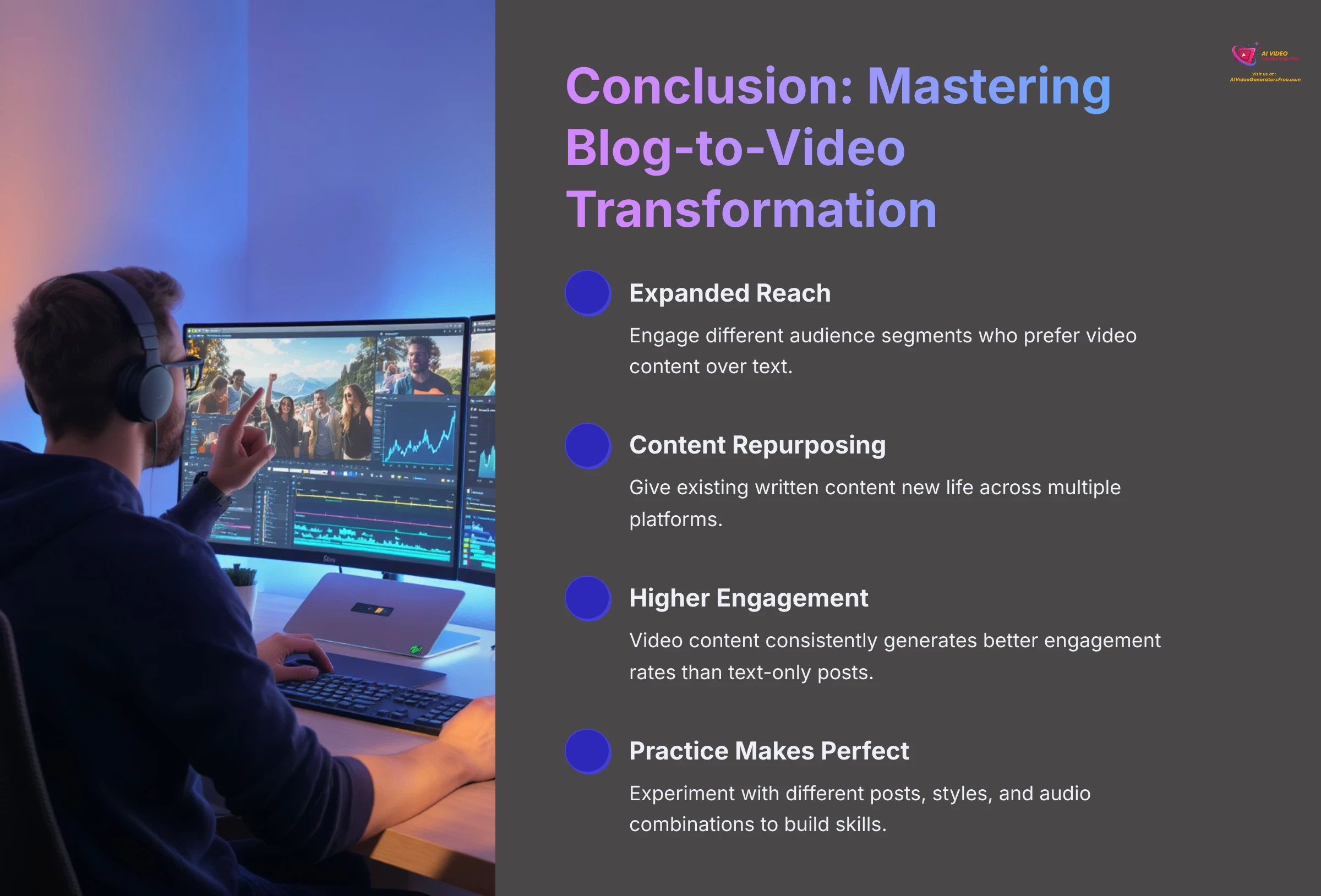 Conclusion: Mastering blog to video transformation