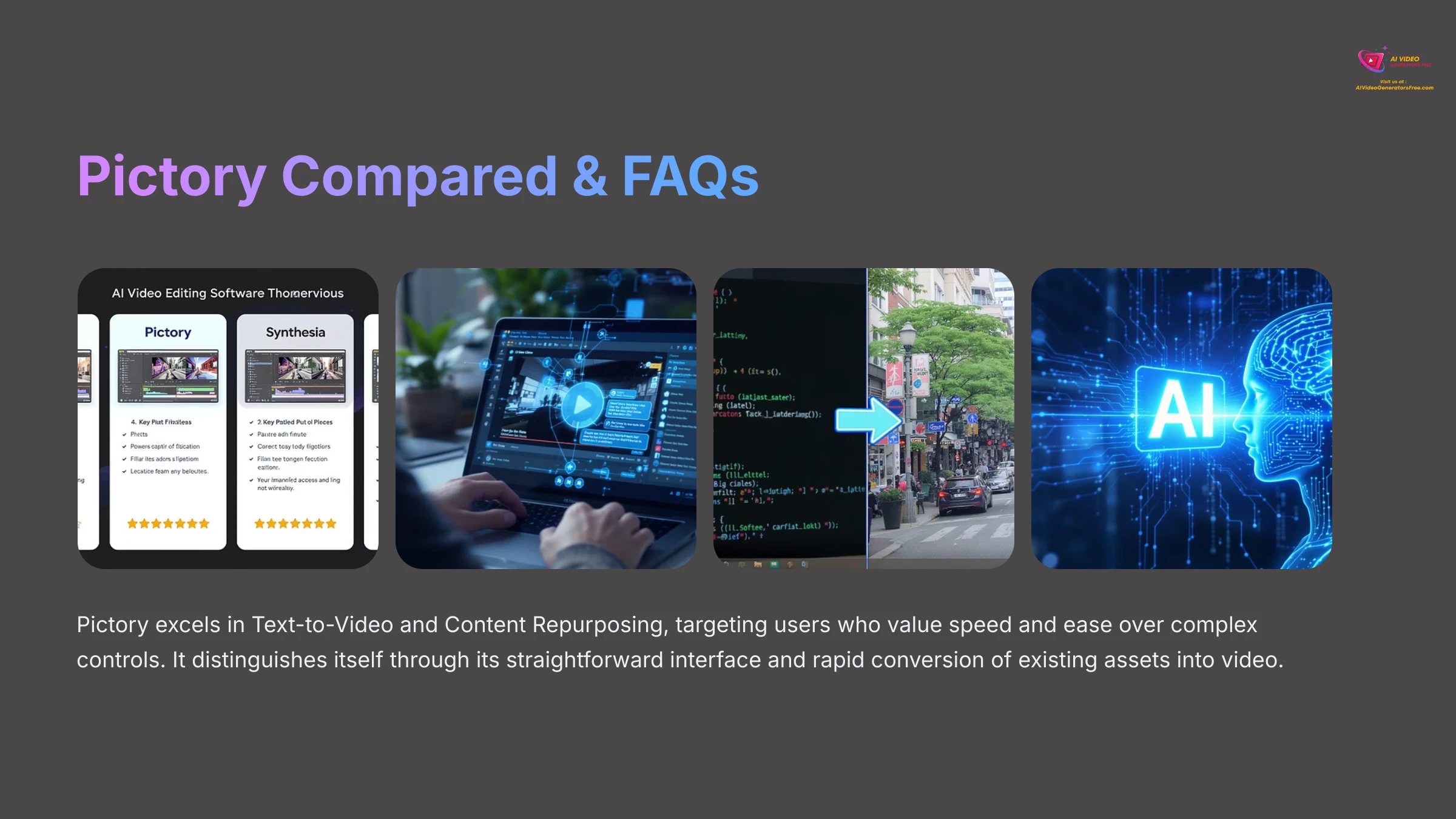 Pictory Compared and FAQs