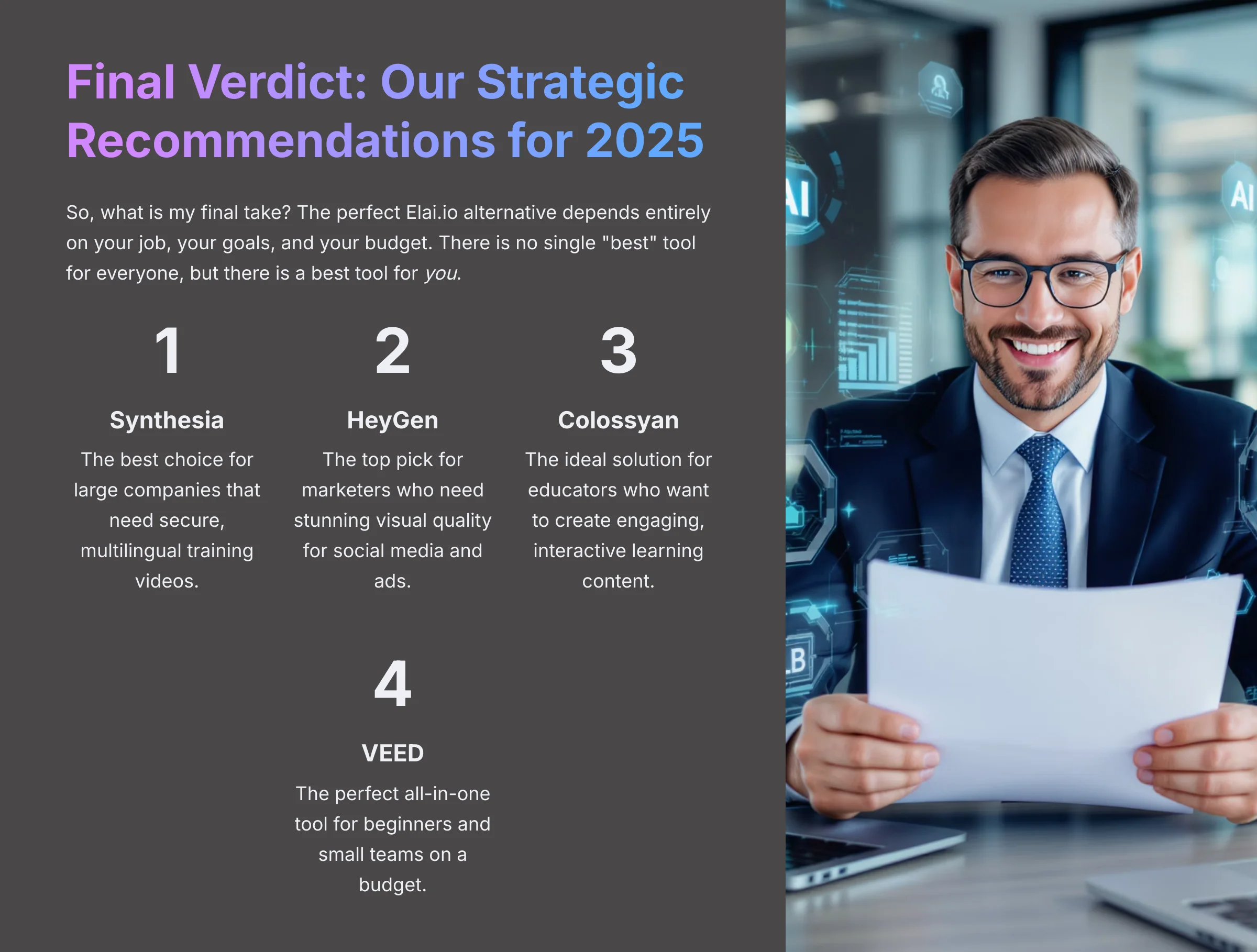 Final Verdict - Our Strategic Recommendations for 2025