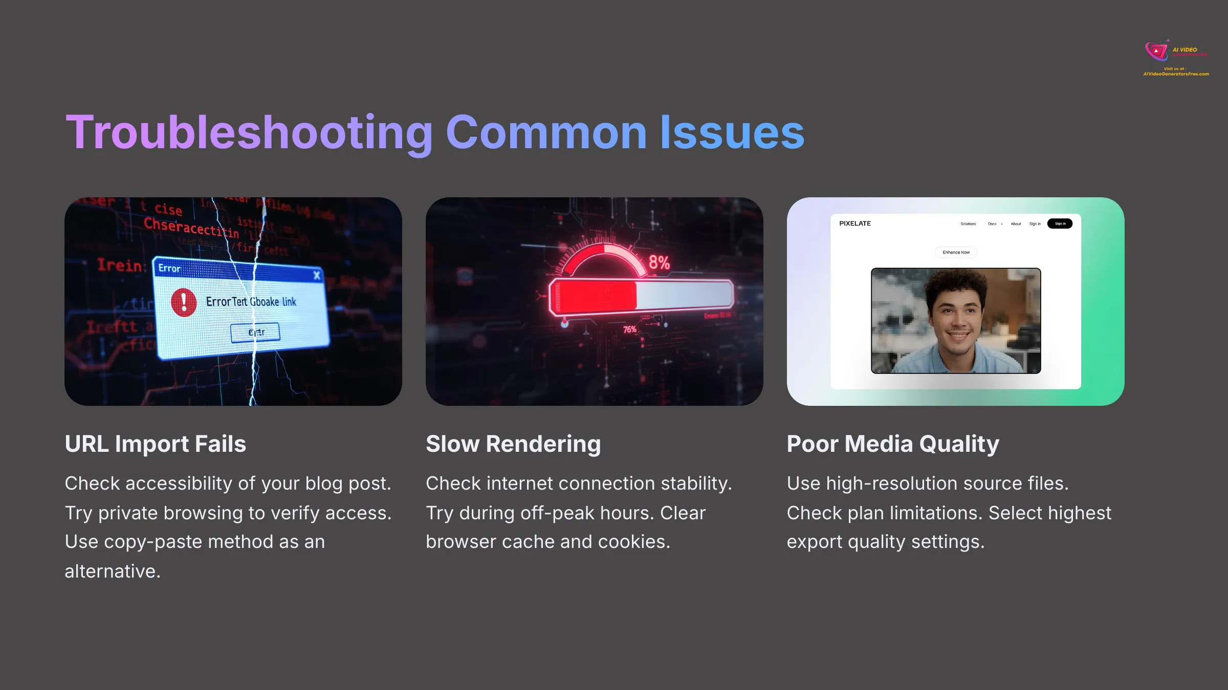 19_Troubleshooting-Common-Issues_AI-video-generators-free_aivideogeneratorsfree.com_