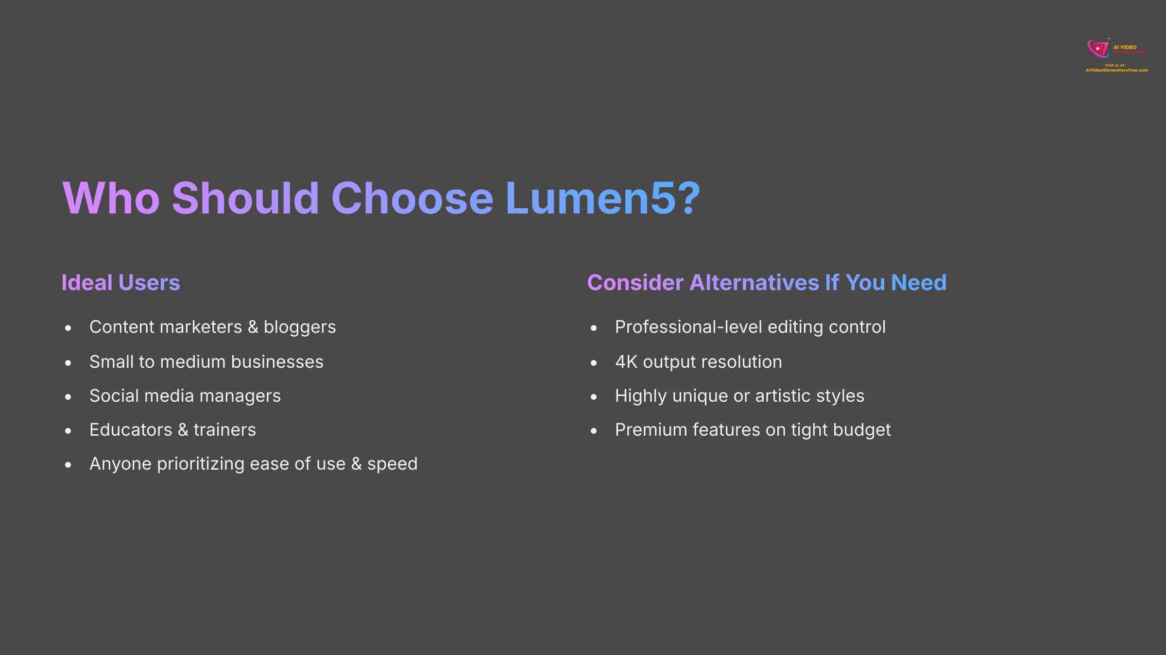 Who Should Choose Lumen5