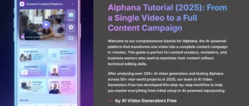 Alphana Tutorial: Getting Started with AI Video Creation for Beginners (2025)