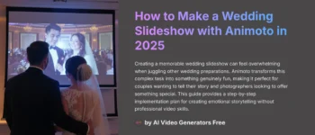 Animoto Usecase: Making a Photo Slideshow Video for a Wedding: A Step-by-Step Guide in 2025