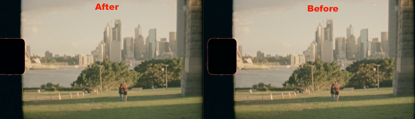 AI video enhancement comparison before and after