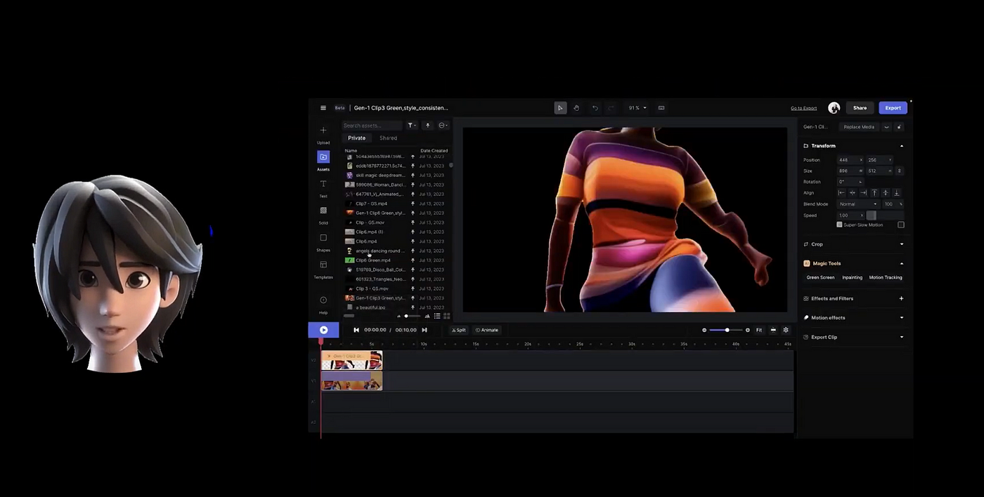 Runway Gen-2 Text-to-Video Interface