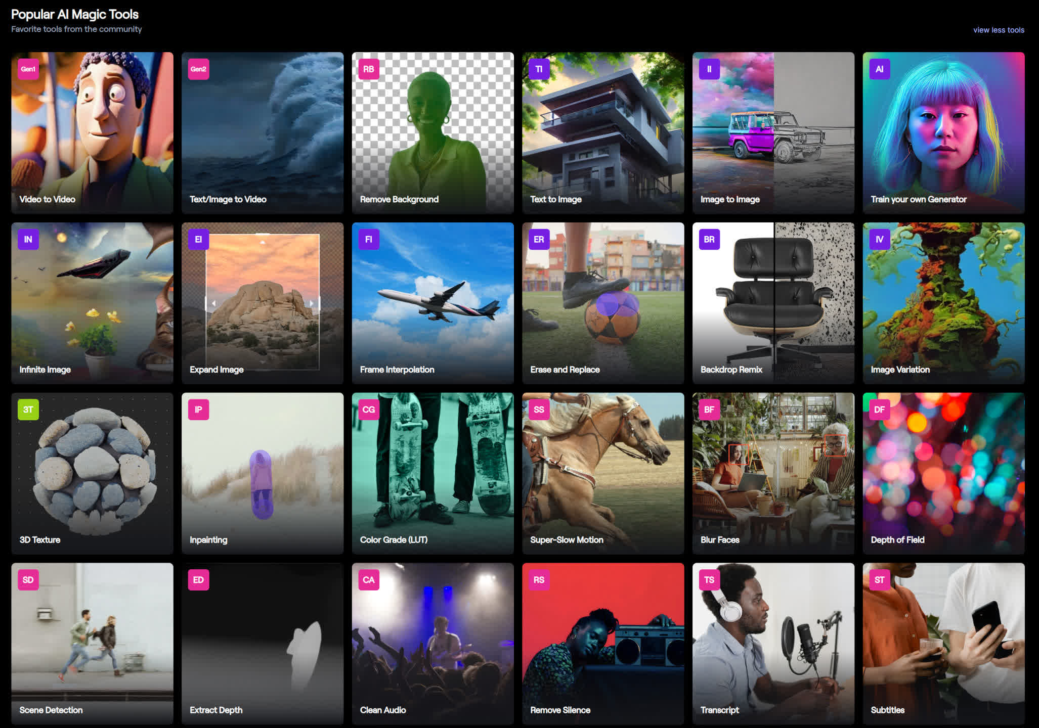 Runway ML interface showing AI video generation panel