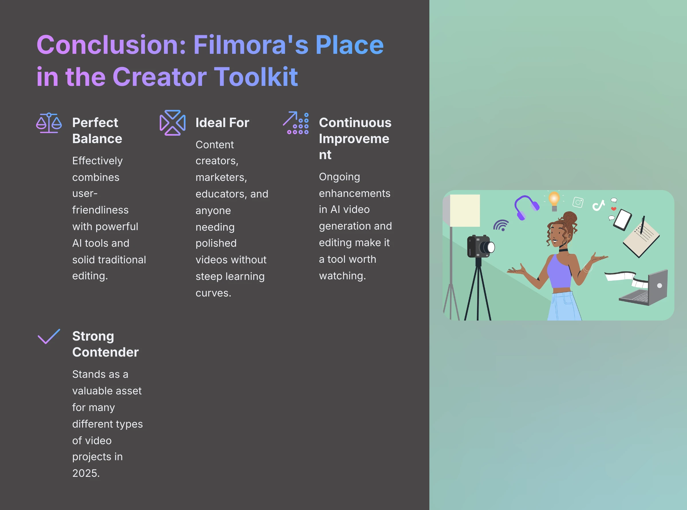 Conclusion: Filmora's Place in the Creator Toolkit