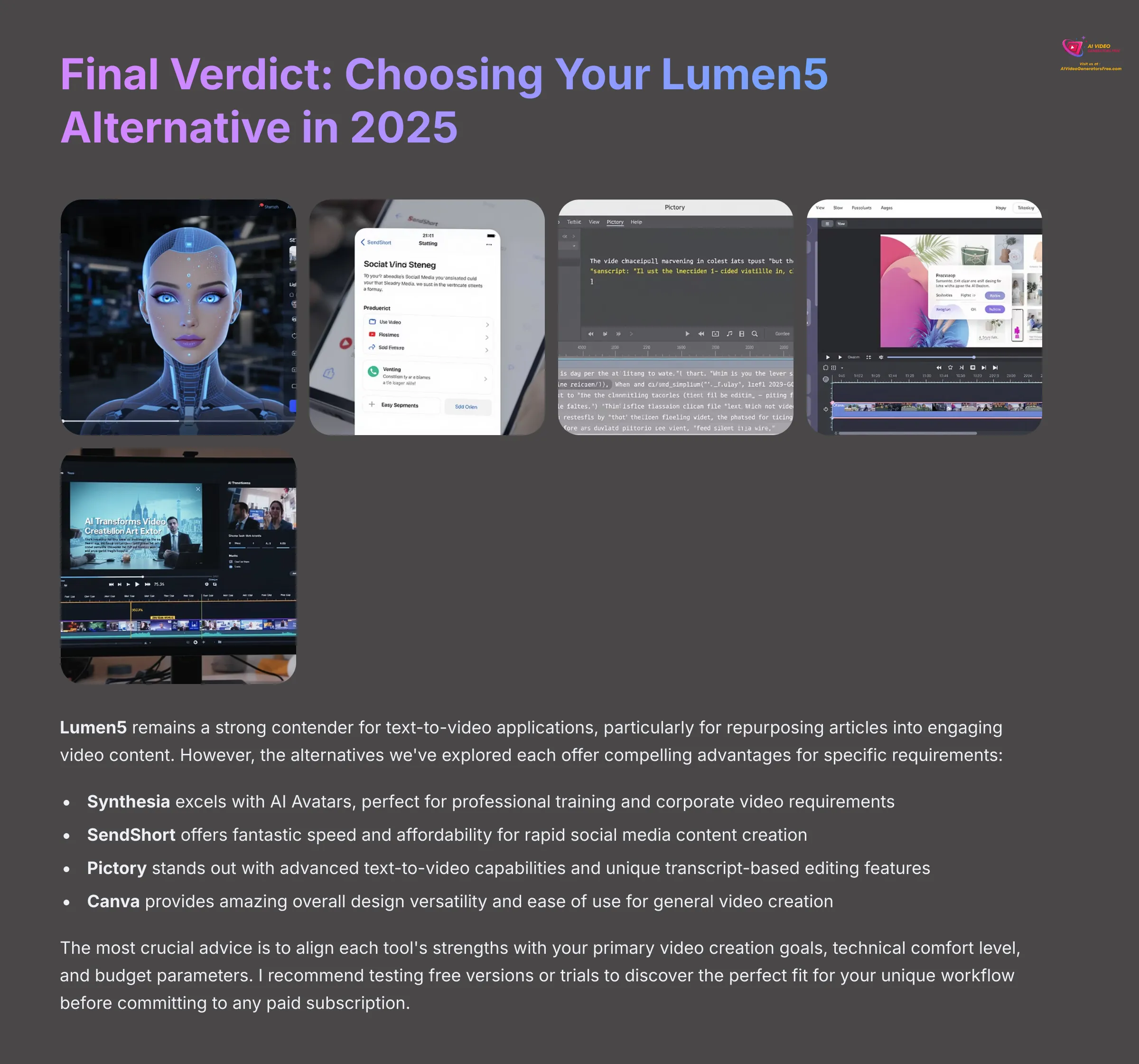Final Verdict Choosing Your Lumen5 Alternative in 2025