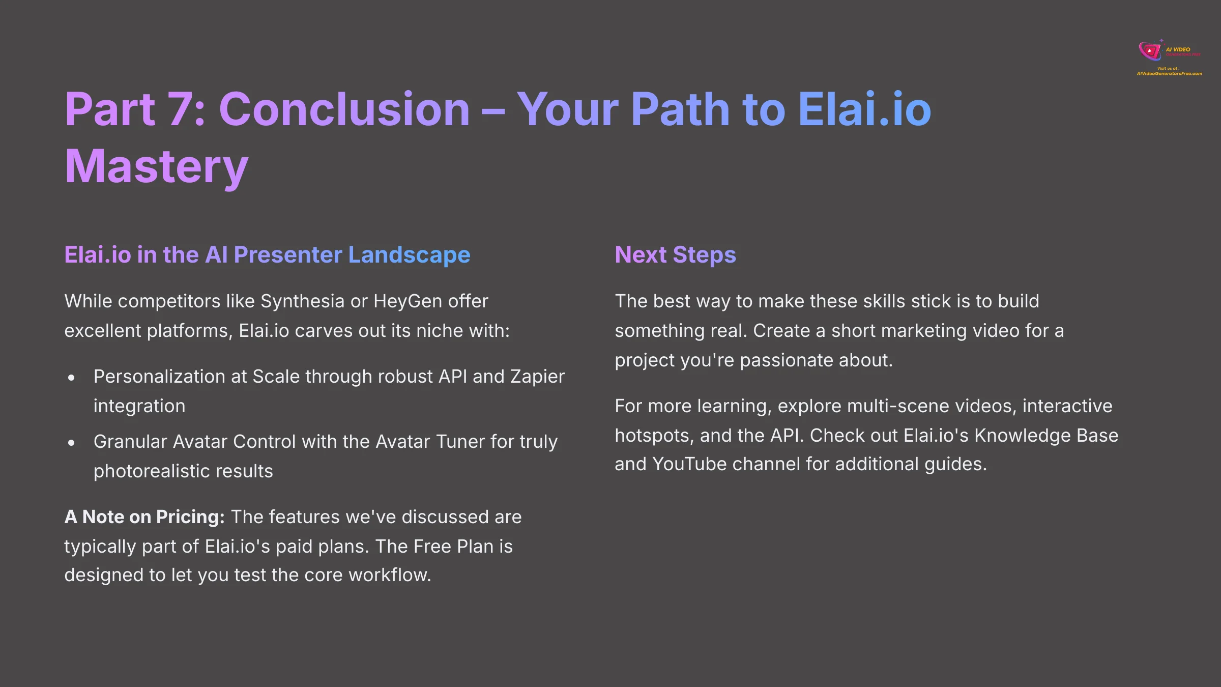 20_Part-7-Conclusion-Your-Path-to-Elaiio-Mastery_AI-video-generators-free_aivideogeneratorsfree.com_