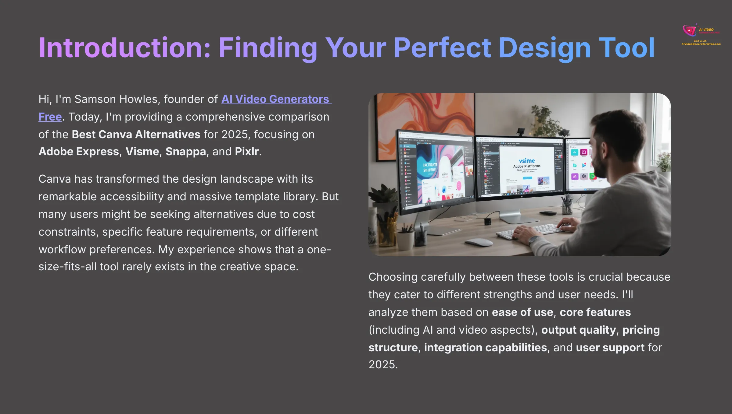Introduction Finding Your Perfect Design Tool