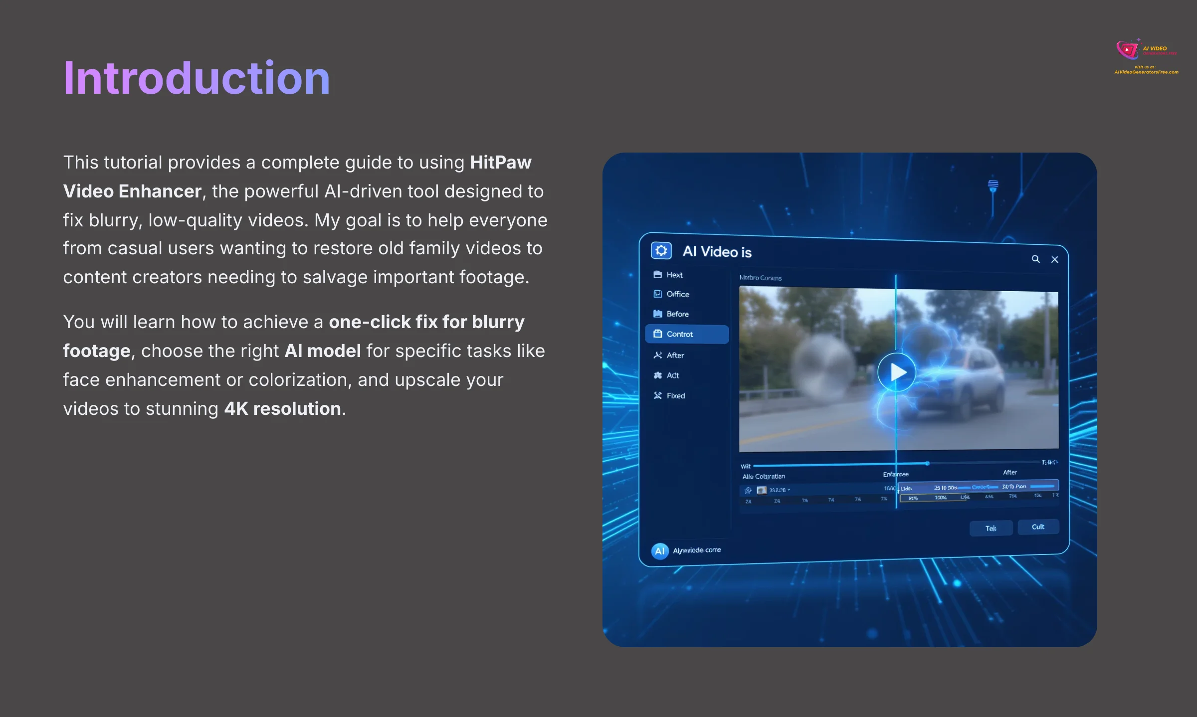 HitPaw Video Enhancer Tutorial Introduction