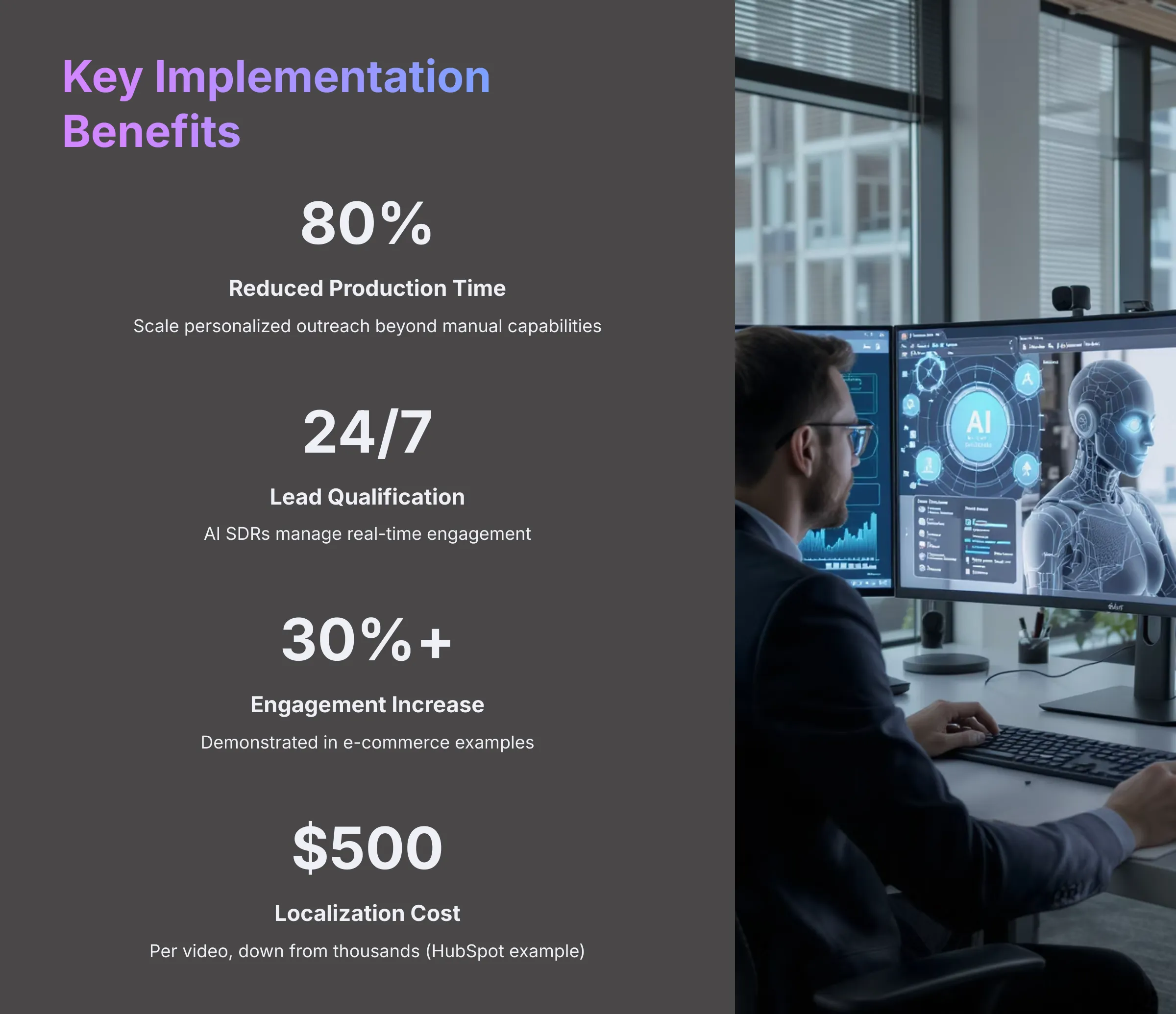 Key Implementation Benefits of AI video generators