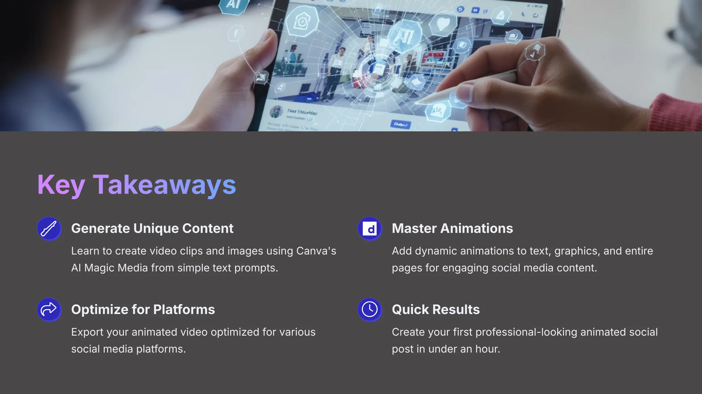 Key Takeaways for AI video generation with Canva
