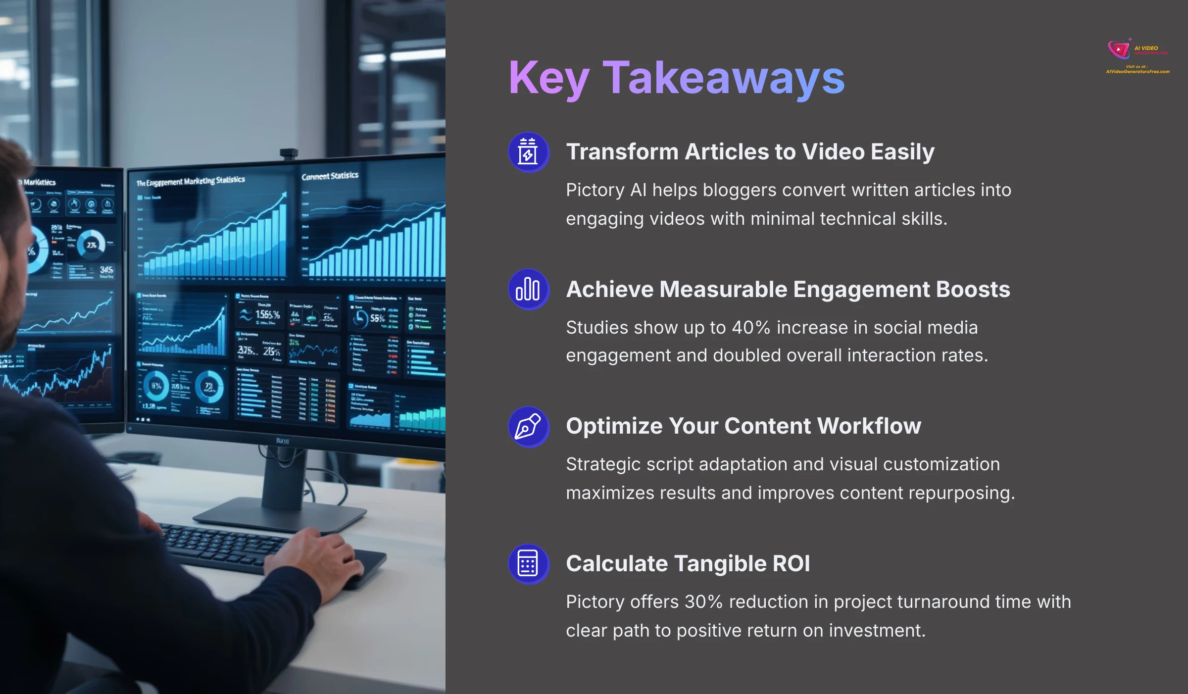 Key Takeaways for using AI video generators to boost blog engagement