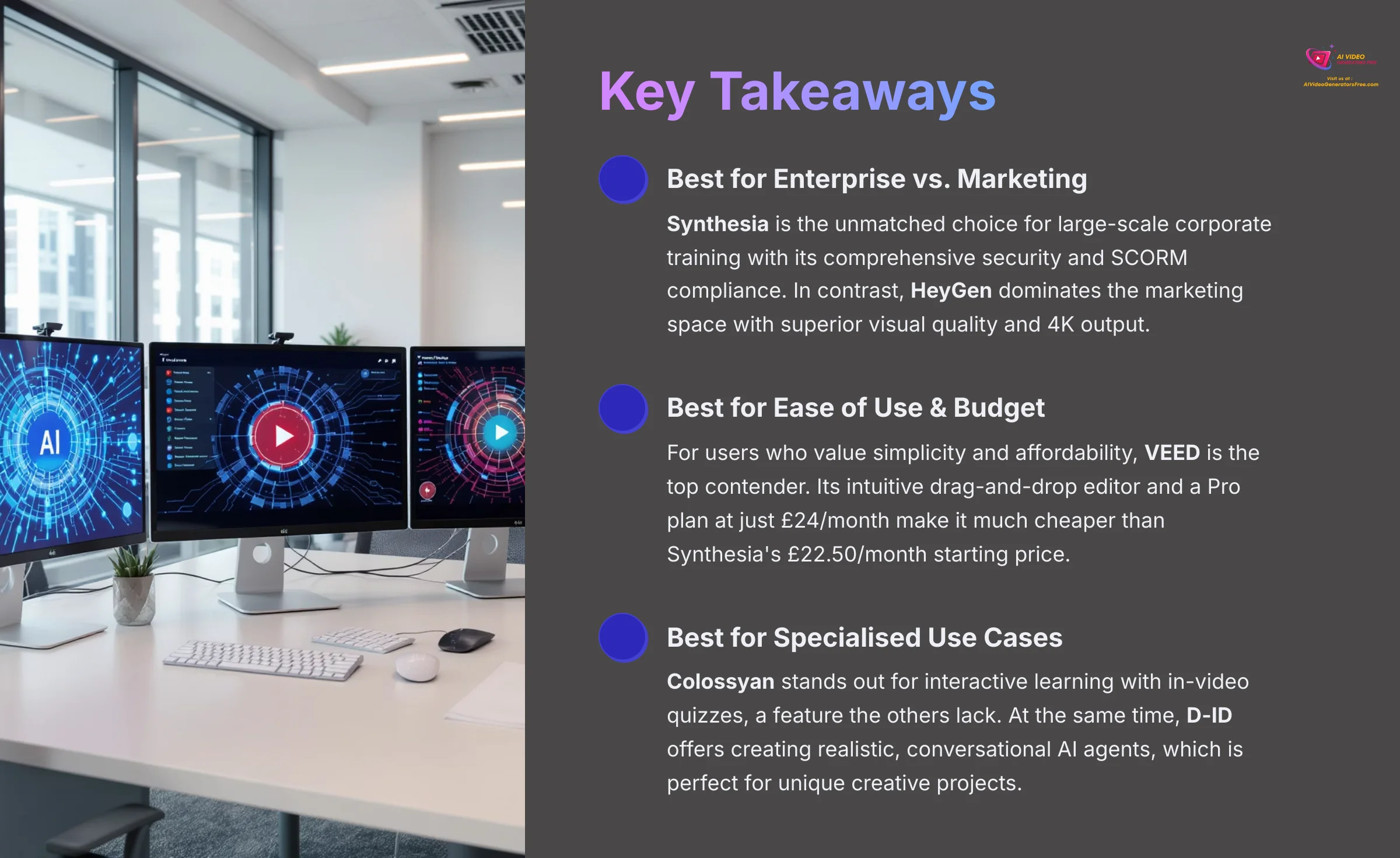 Key Takeaways - The Definitive 2025 Breakdown: Top Elai.io Alternatives Head-to-Head