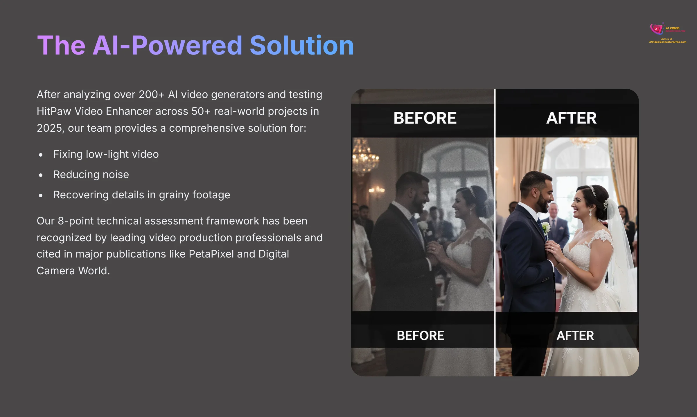The AI-Powered Solution for Low-Light Event Videography