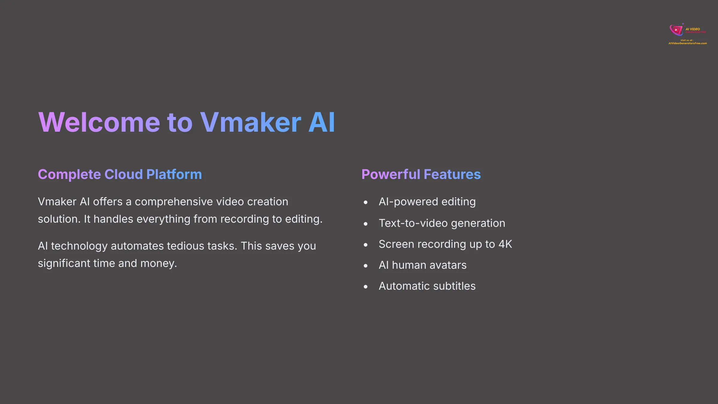 Welcome to Vmaker AI