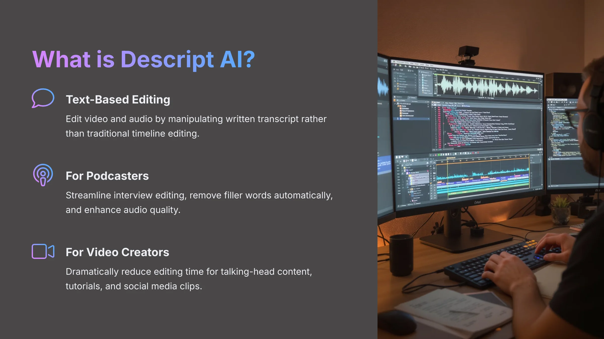 What is Descript AI - AI video generators free