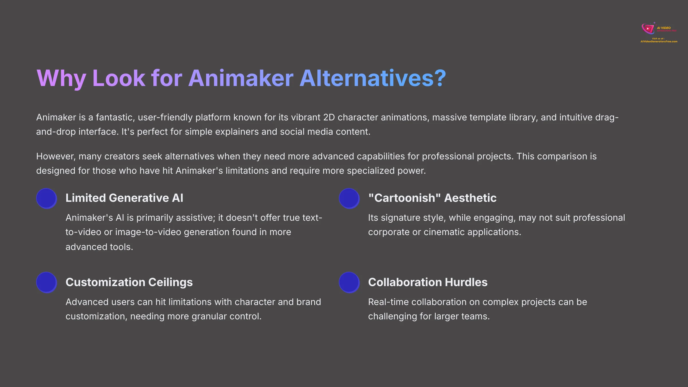 Why Look for Animaker Alternatives