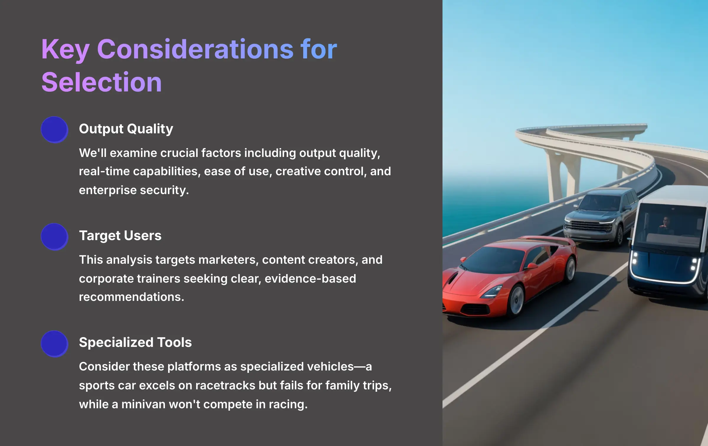 3_Key-Considerations-for-Selection_AI-video-generators-free_aivideogeneratorsfree.com_