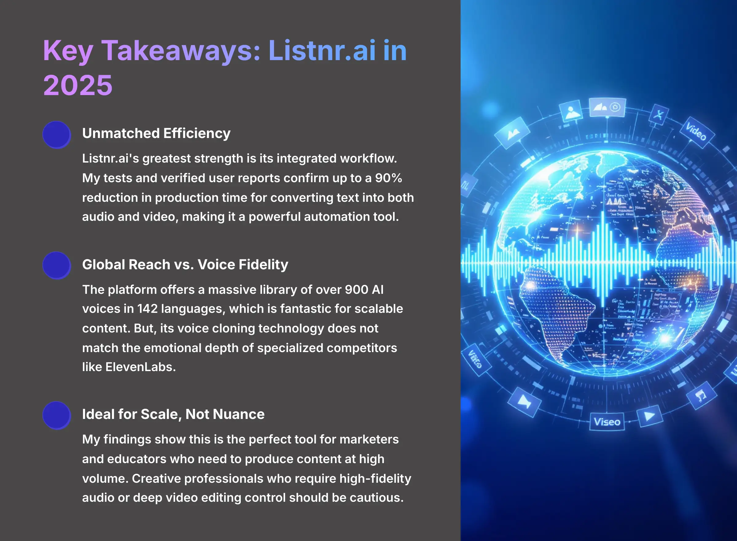 Key Takeaways - Listnr.ai in 2025