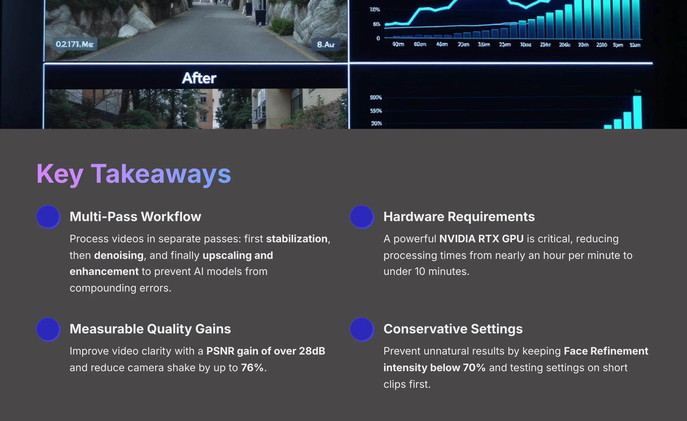 Key takeaways for AI video restoration
